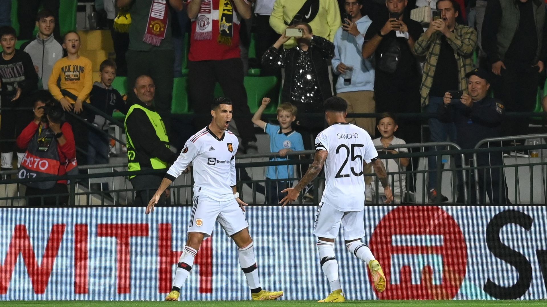 Cristiano Ronaldo après son premier but en Europa League.