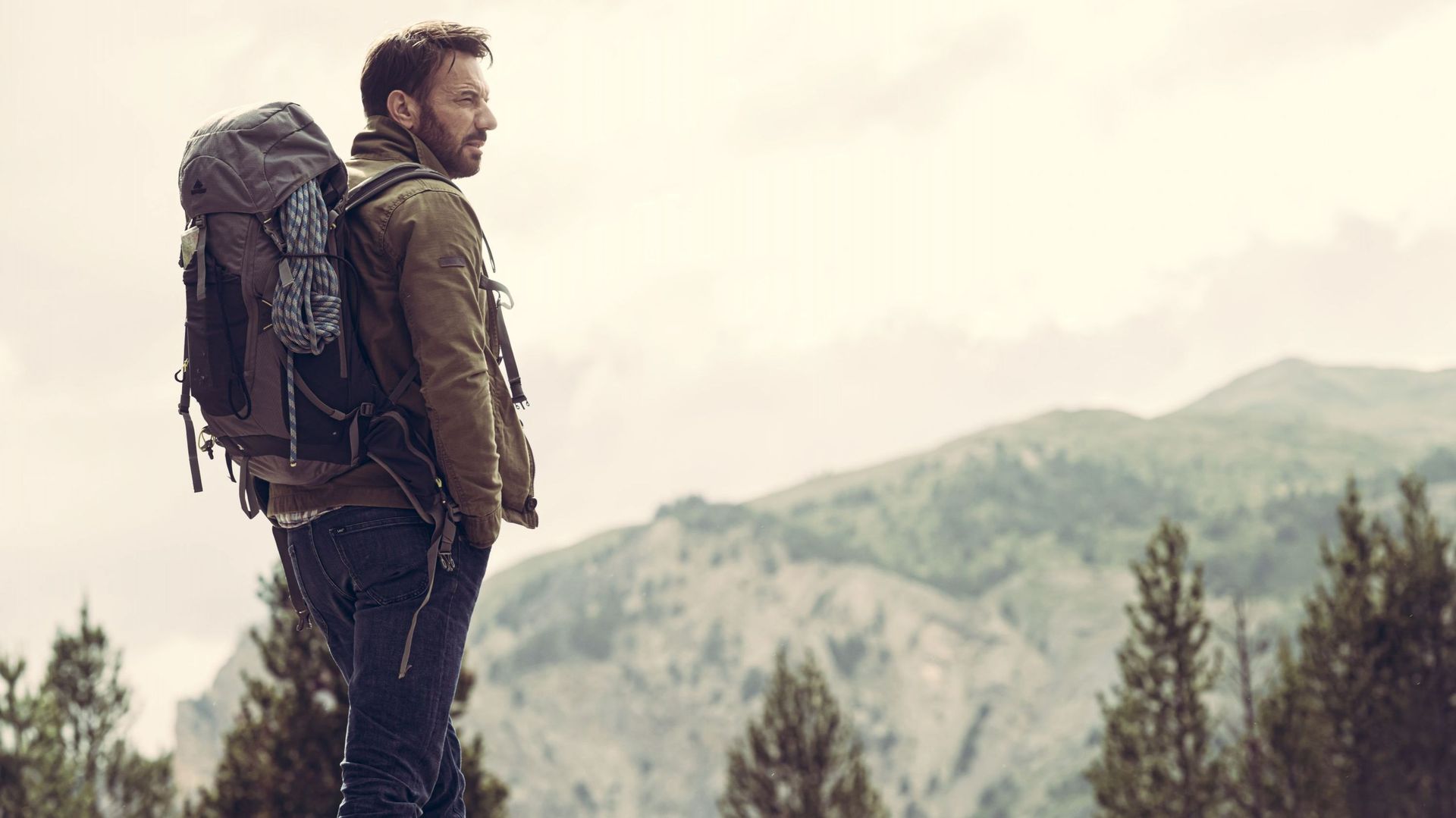 Samuel Le Bihan dans l’épisode "En terre sauvage" de la série "Alex Hugo".