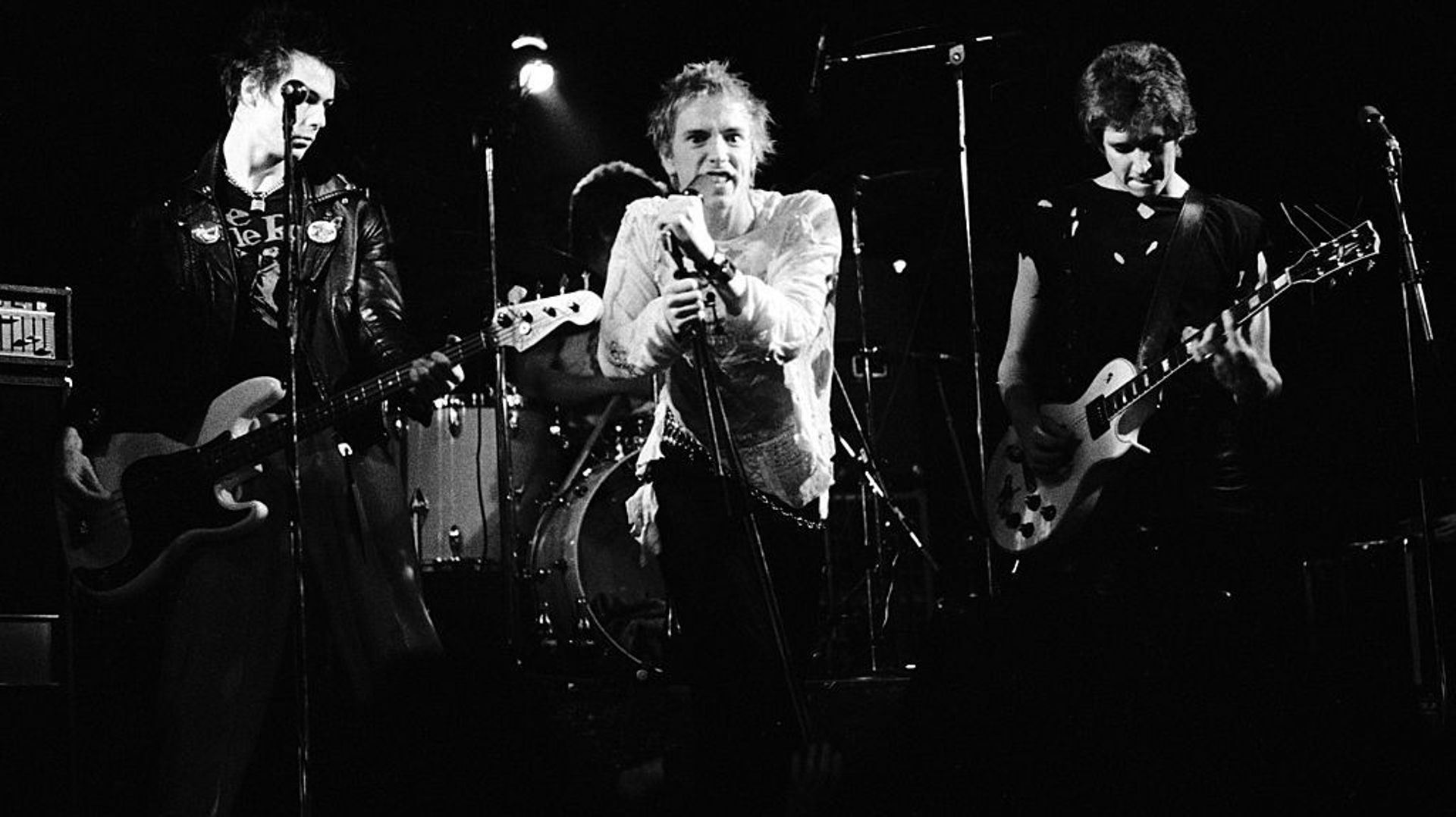 Les Sex Pistols le 13 juillet 1977 à Copenhague.