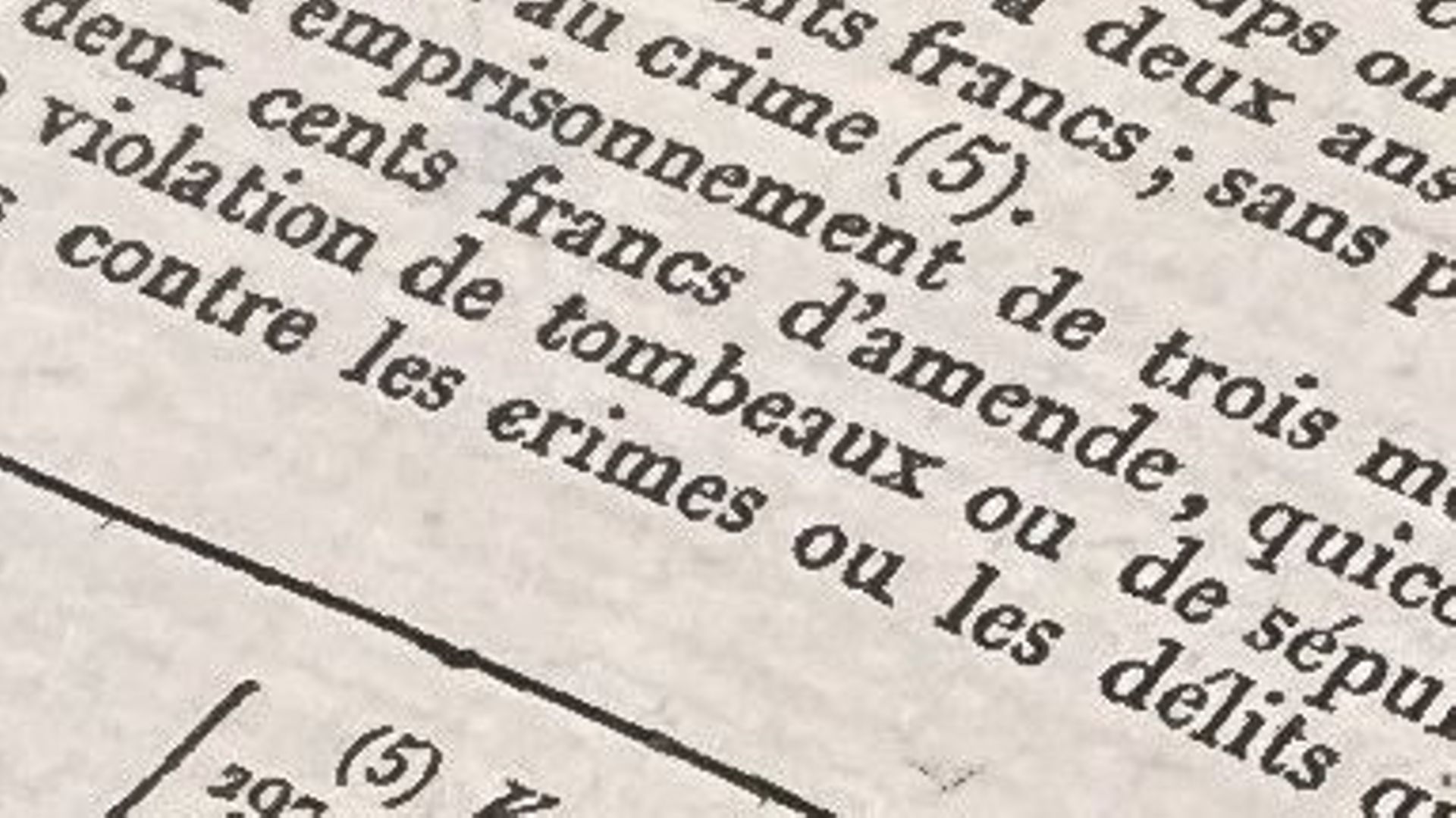 Code pénal, Art. 360, Manuel de droit français, Liège, imprimerie Desoer, 1818, p.1124.