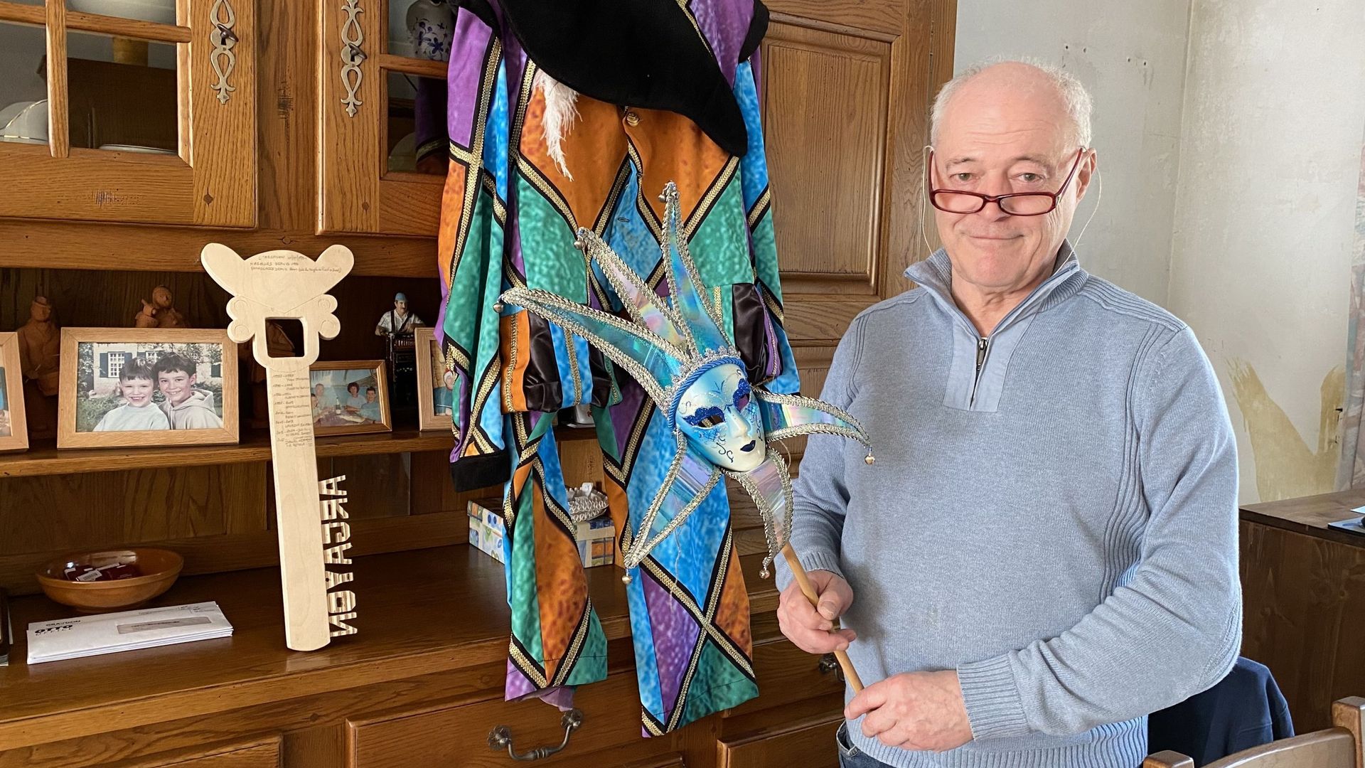 Daniel Heymans, le président de la société des Gilles de l’Argayon, a opté pour un costume de fantaisie ce dimanche.