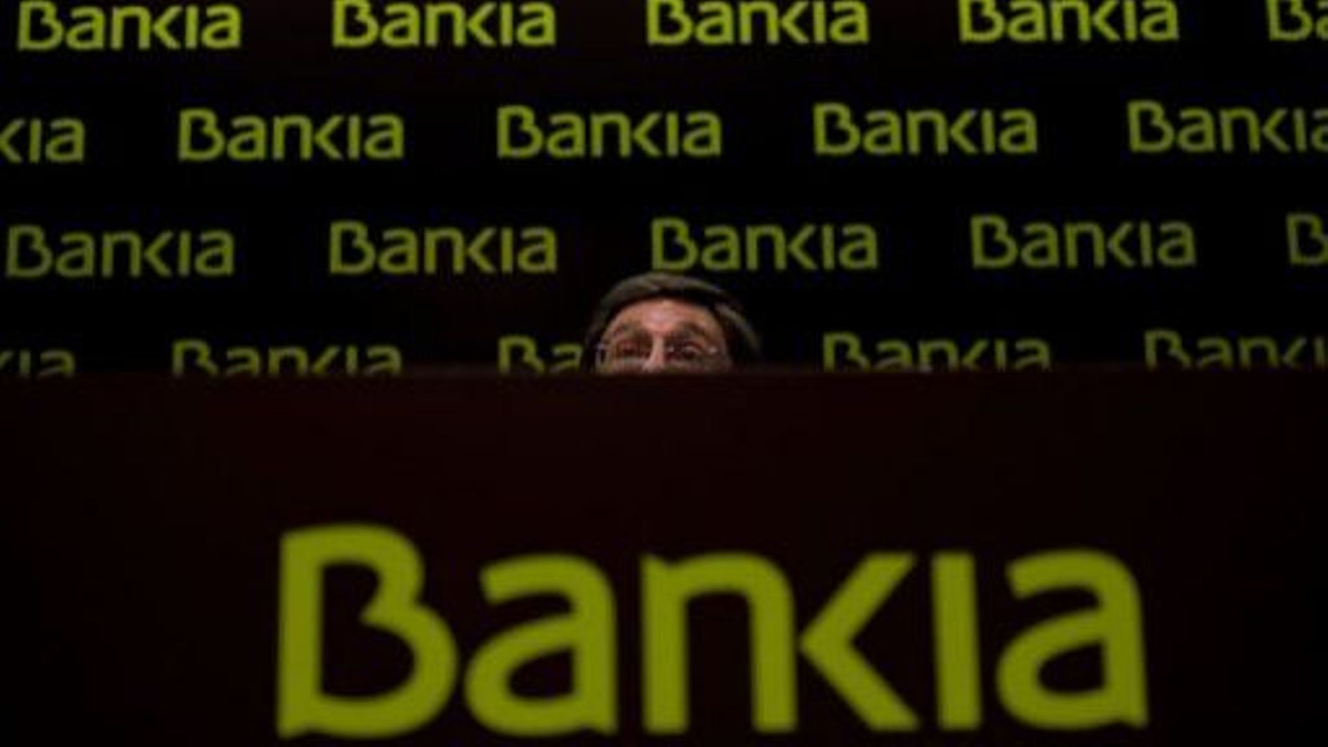 Le président de Bankia Jose Ignacio Goirigolzarri, lors d'une conférence de presse à Madrid, le 26 mai 2012
