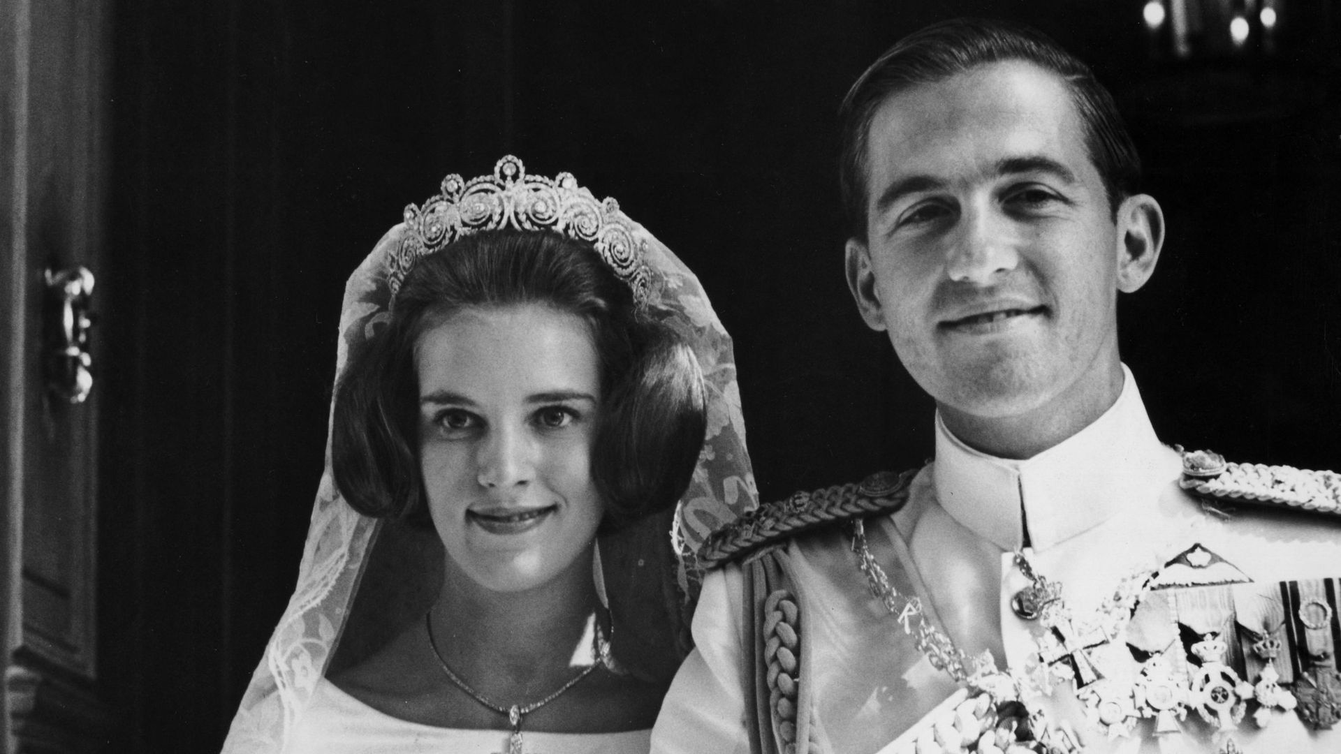 Mariage de Constantin II et de la reine Anne-Marie à Athènes le 18 septembre 1964