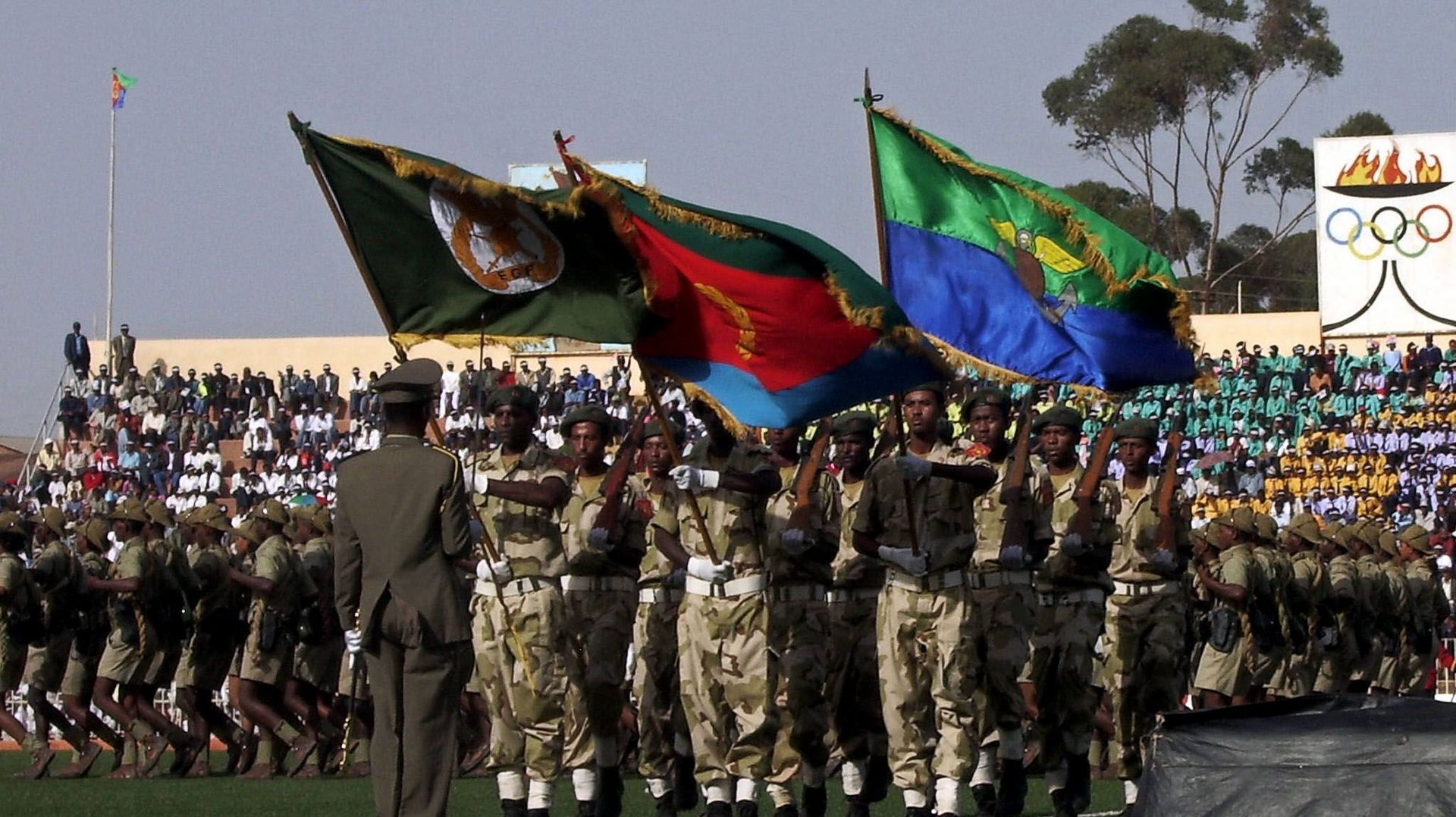 Parade de l'armée érythréenne.