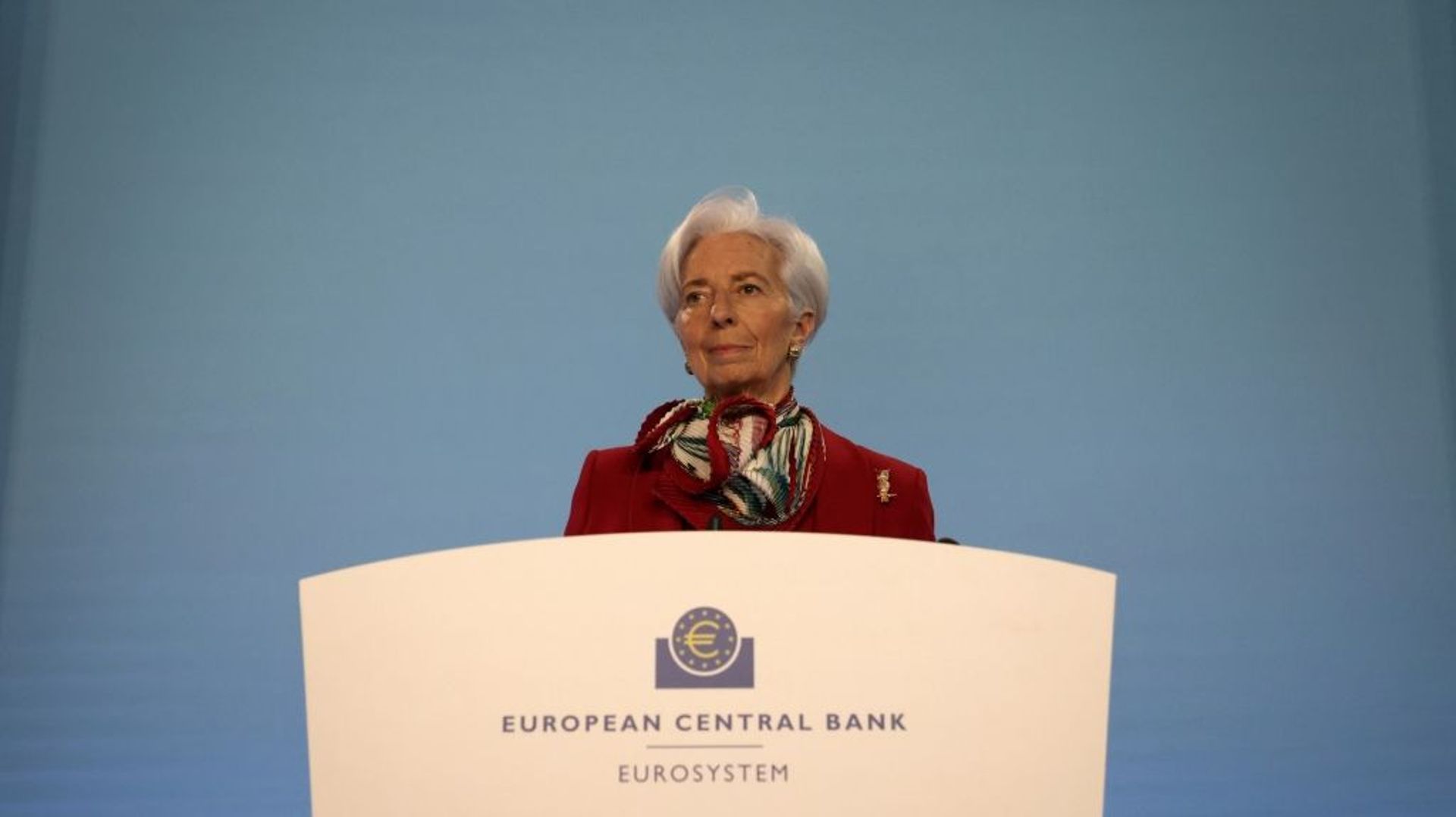 La présidente de la Banque centrale européenne (BCE) Christine Lagarde le 16 mars 2023 à Francfort