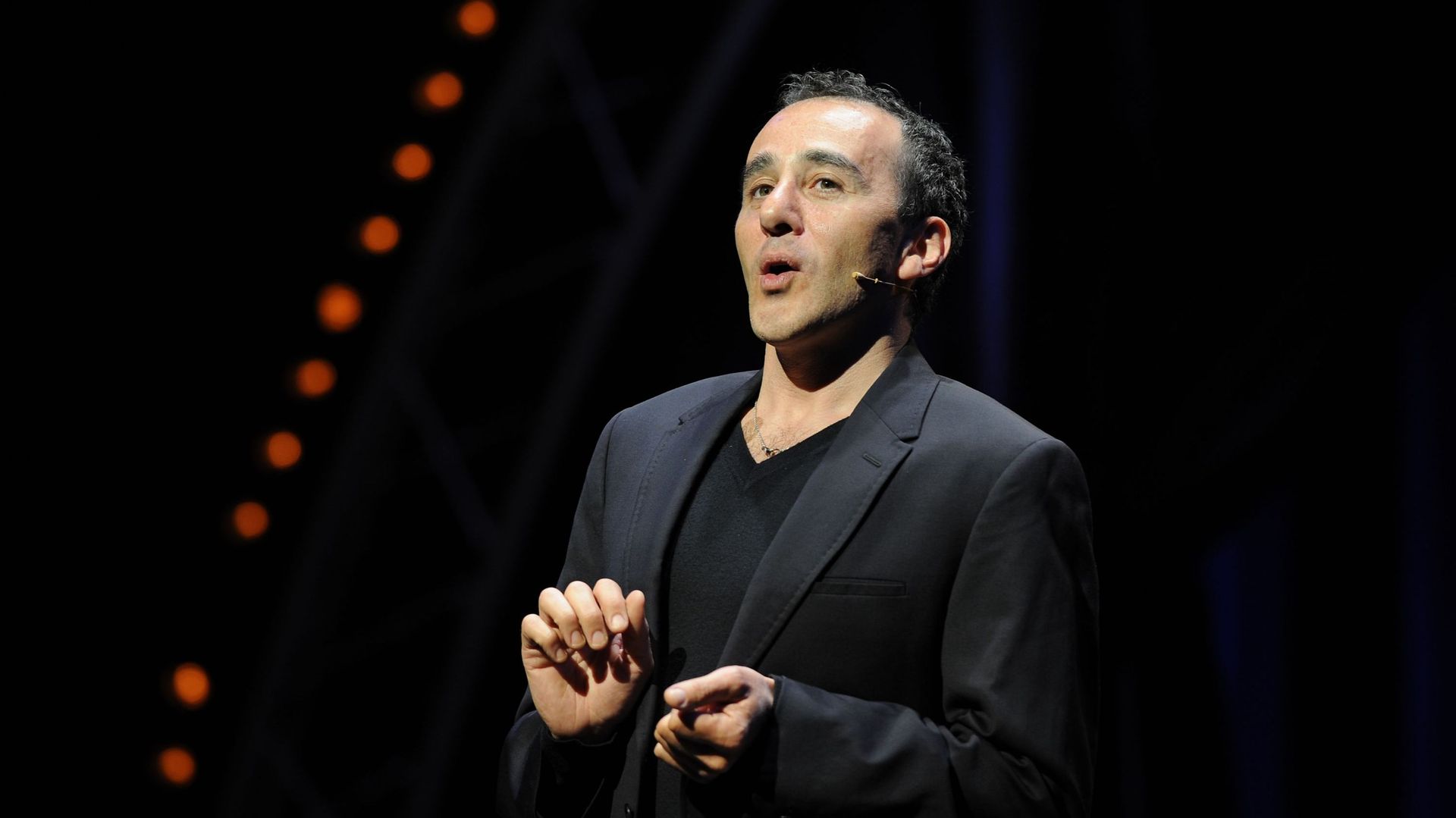 Elie Semoun on stage at Theatre du Leman in Geneva, Switzerland on April 16th, 2009.