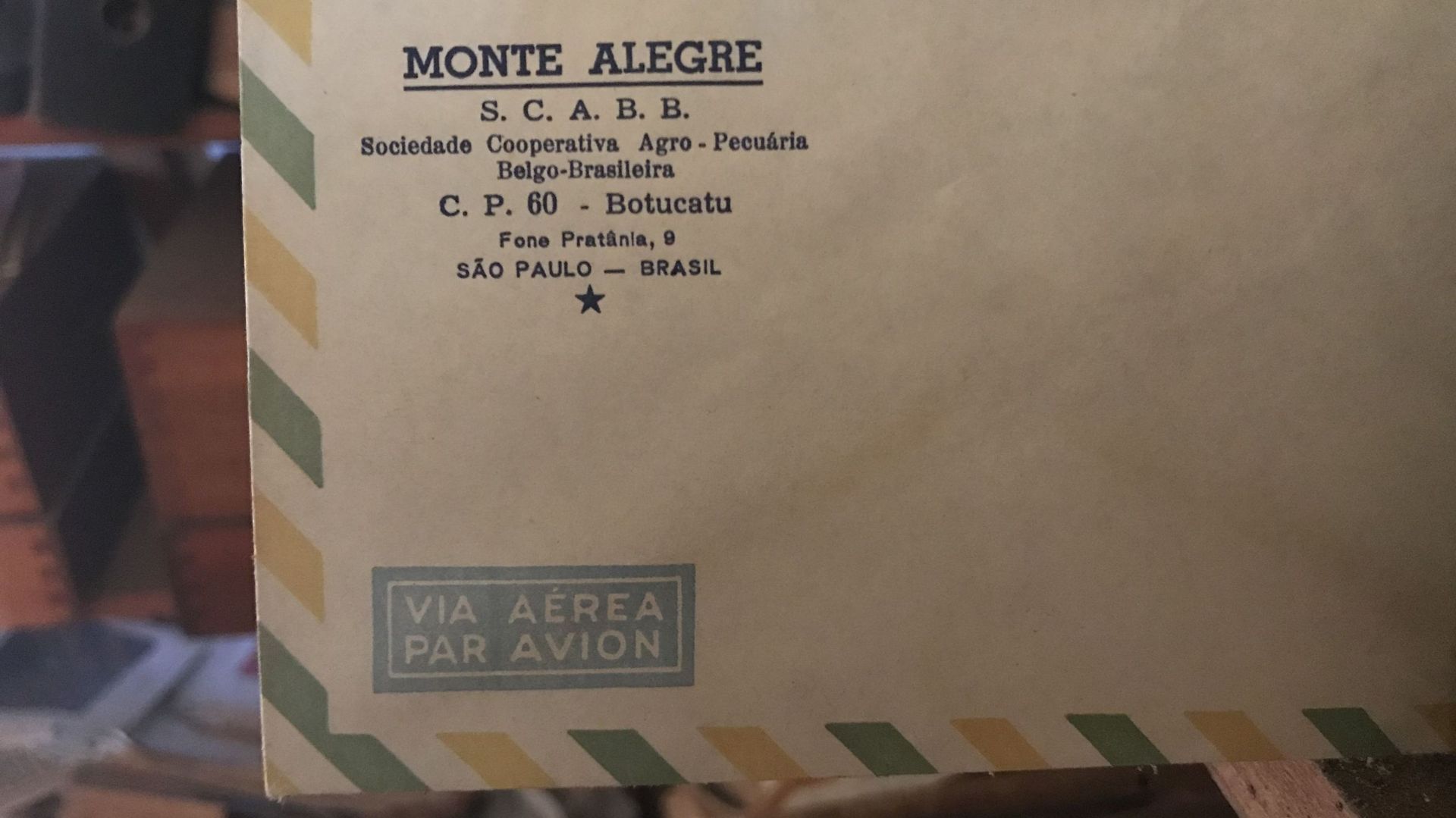 Les enveloppes qui servaient à la correspondance entre le Brésil et la Belgique 
