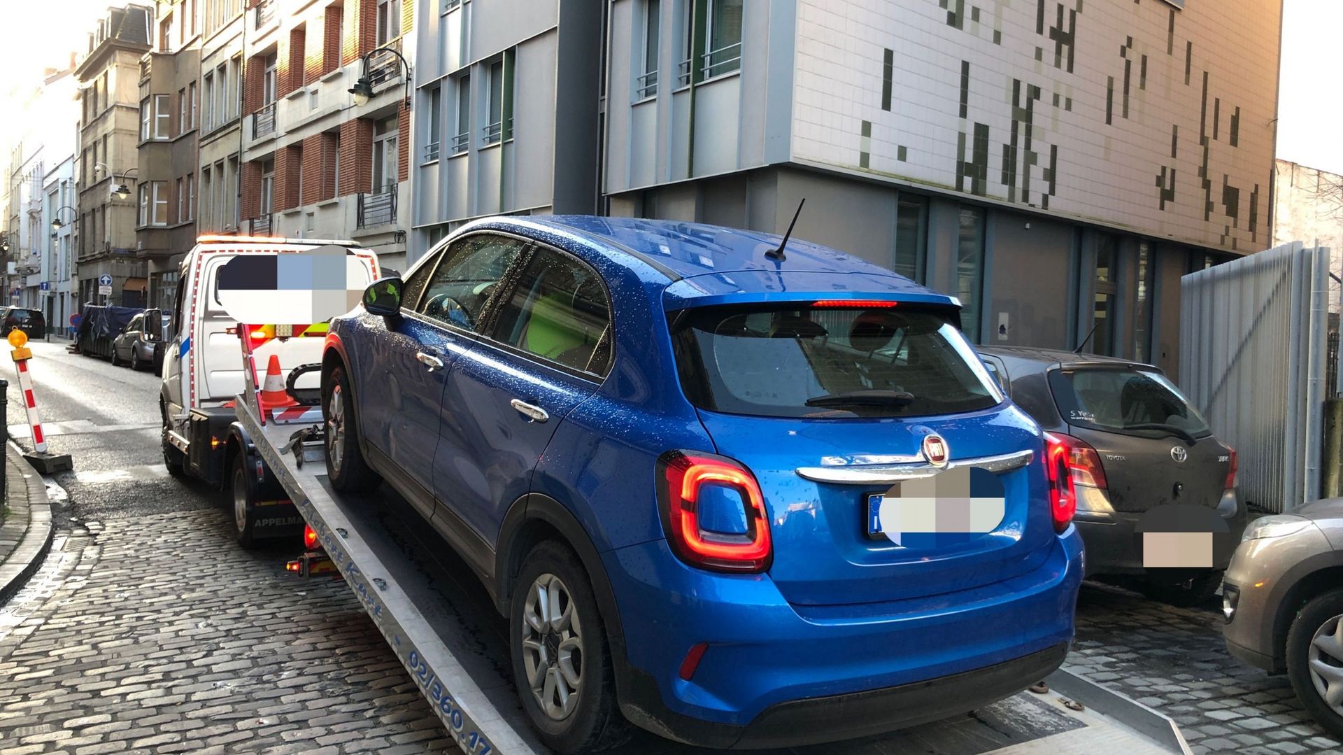 Un véhicule, muni d’une plaque minéralogique italienne, emmené sur demande de la police.