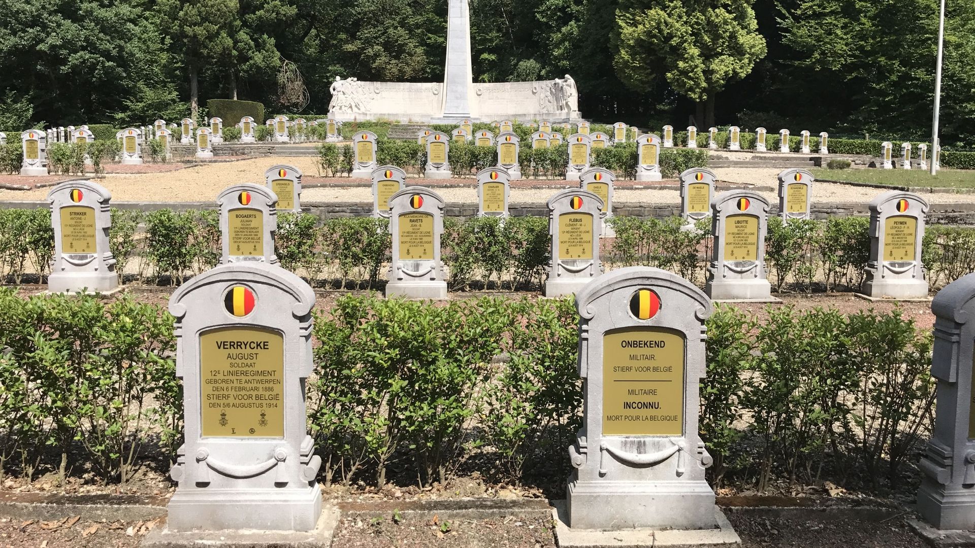 Au cimetière militaire de Rabosée, les plaques en bronze des tombes ont été remplacées par des copies en gravoglas suite au vol de la majorité d'entre elles