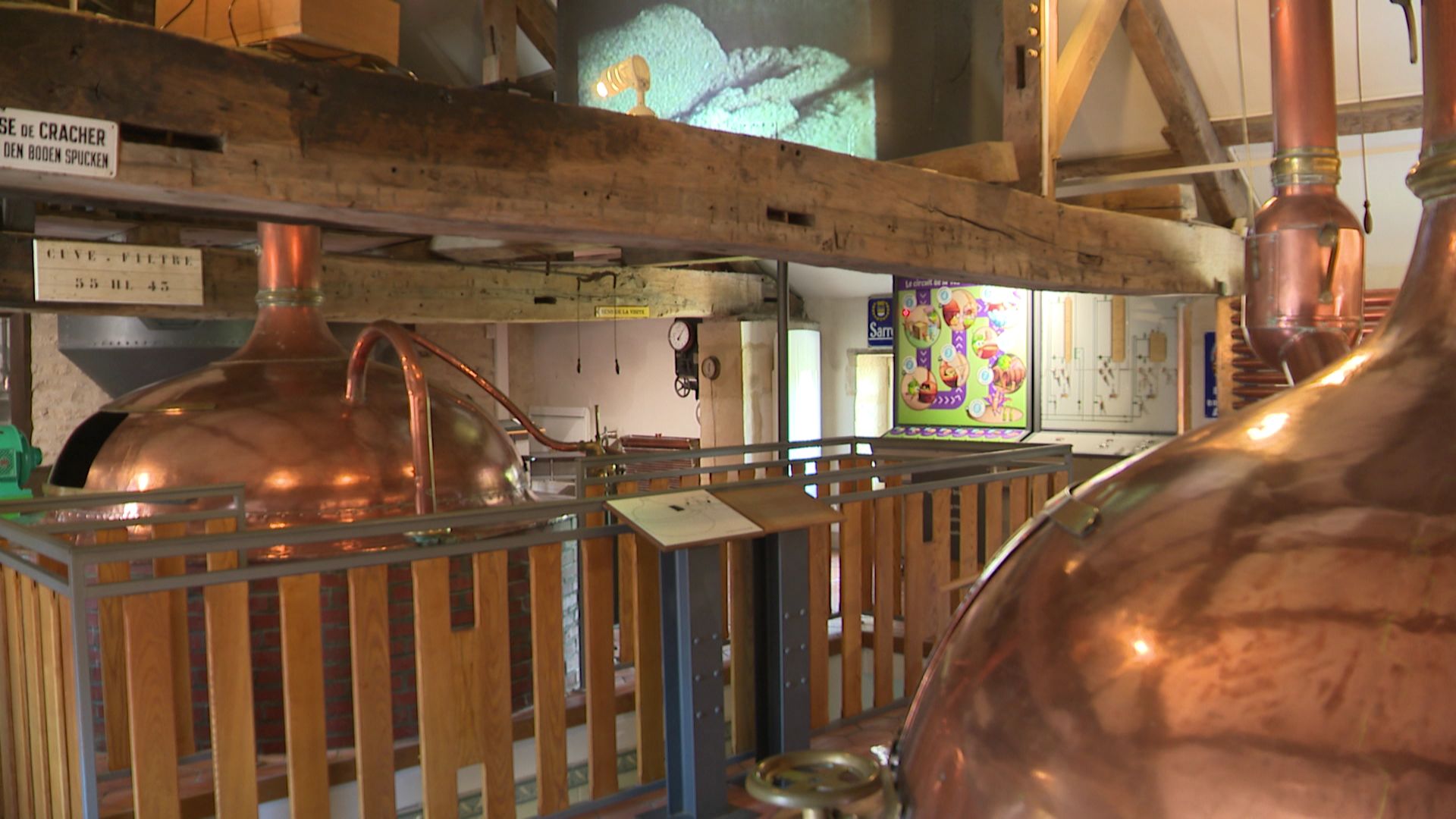 Une ancienne salle de brassage a été intégralement reconstruite.