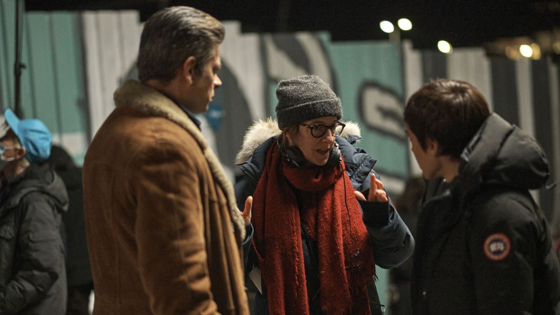 Benjamin Biolay, Ursula Meier et Stéphanie Blanchoud sur le tournage de "La Ligne".