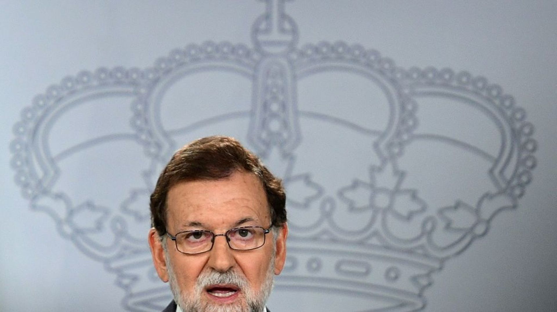 Le chef du gouvernement espagnol, Mariano Rajoy, donne une conférence de presse à Madrid, le 7 septembre 2017 