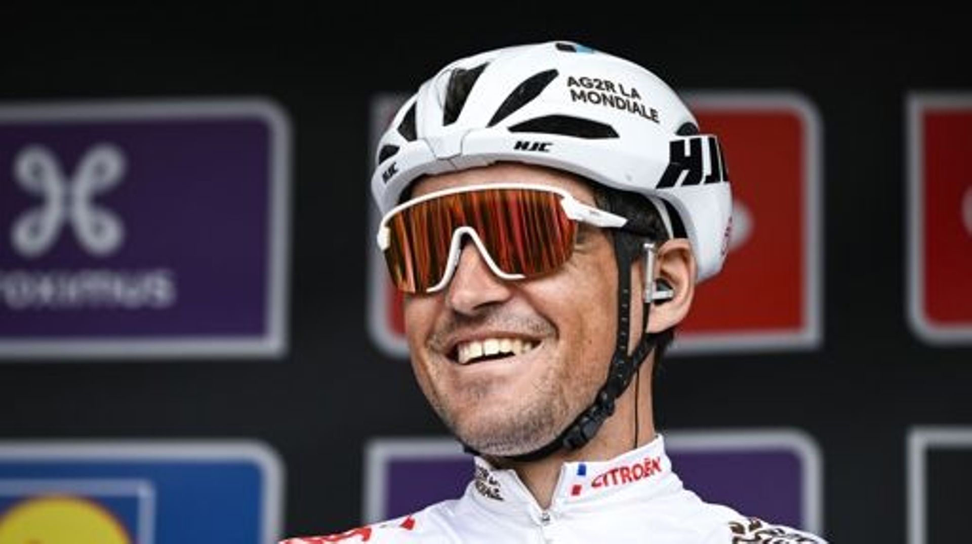 Belgian Greg Van Avermaet of AG2R Citroen pictured at the start of the men’s 'Brabantse Pijl' one day cycling race, 205,1km from Leuven to Overijse on Wednesday 12 April 2023. BELGA PHOTO TOM GOYVAERTS
