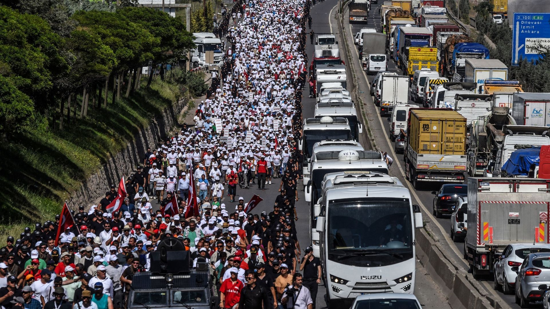 Le 22e jour de la "marche pour la justice" organisée à l’appel du CHP en 2017.