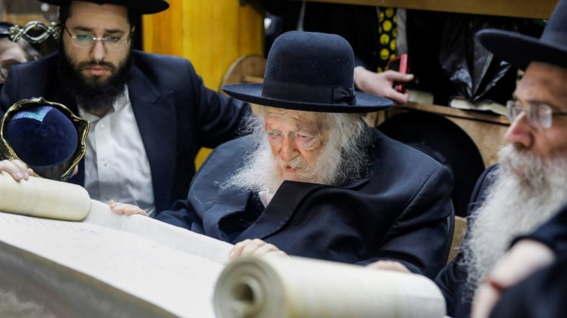 L’influent rabbin Chaïm Kanievsky, surnommé le "prince de la Torah", le 20 mars 2019, à Bnei Brak en Israël