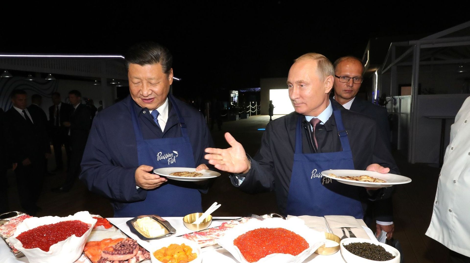 Xi Jinping et Vladimir Poutine à Vladivostok en 2018