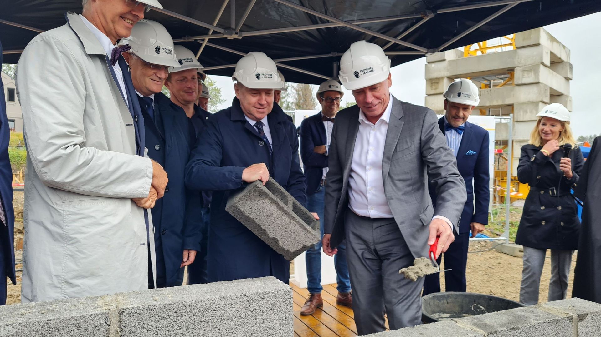 L’inauguration du chantier, en présence du ministre Frédéric Daerden.