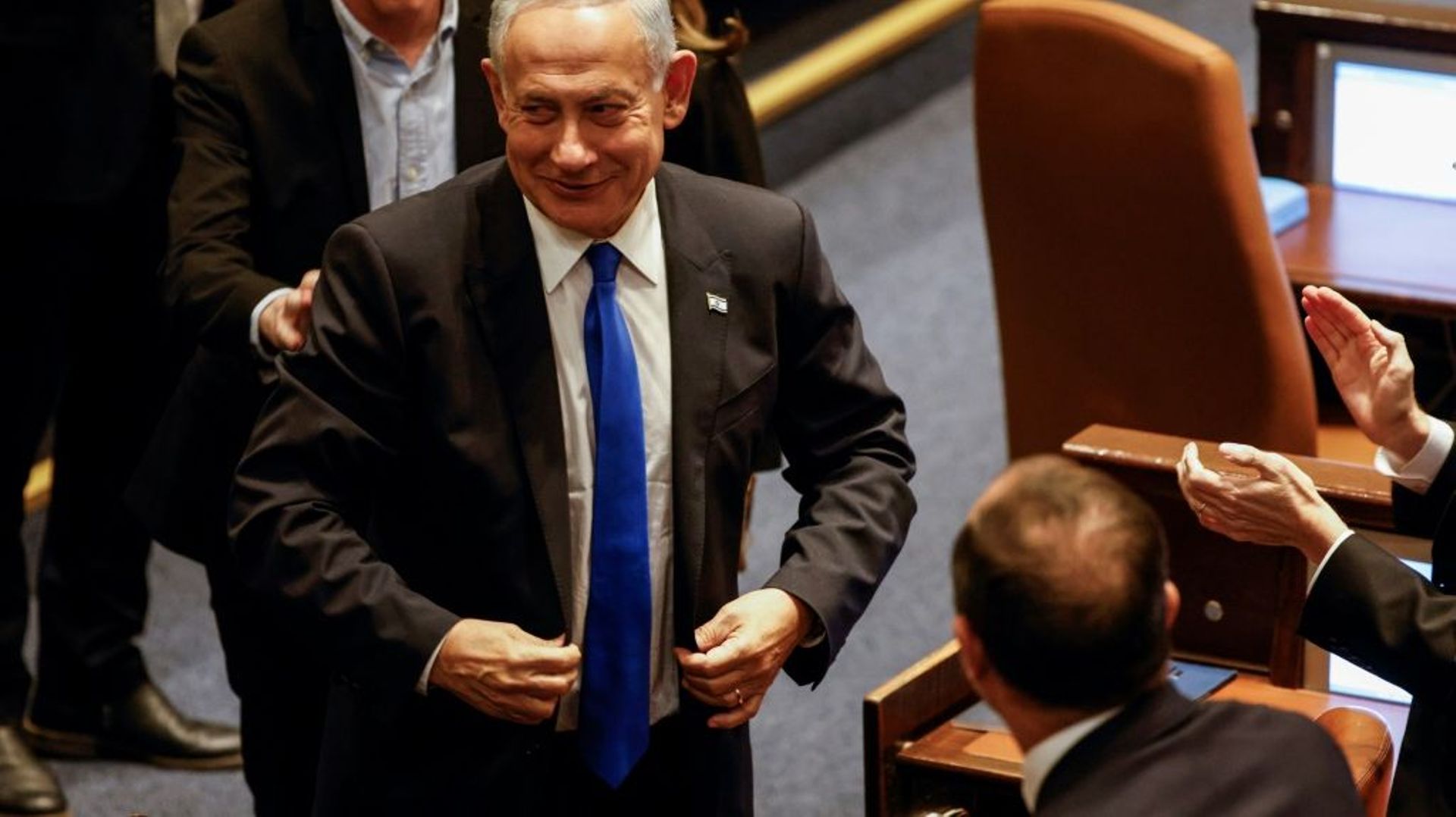 Le Premier ministre israélien Benjamin Netanyahu lors de la prestation de serment de son nouveau gouvernement à la Knesset à Jérusalem, le 29 décembre 2022