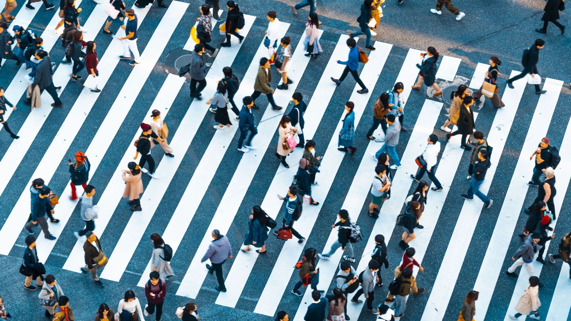 People walking at Shibuya crossing, Tokyo