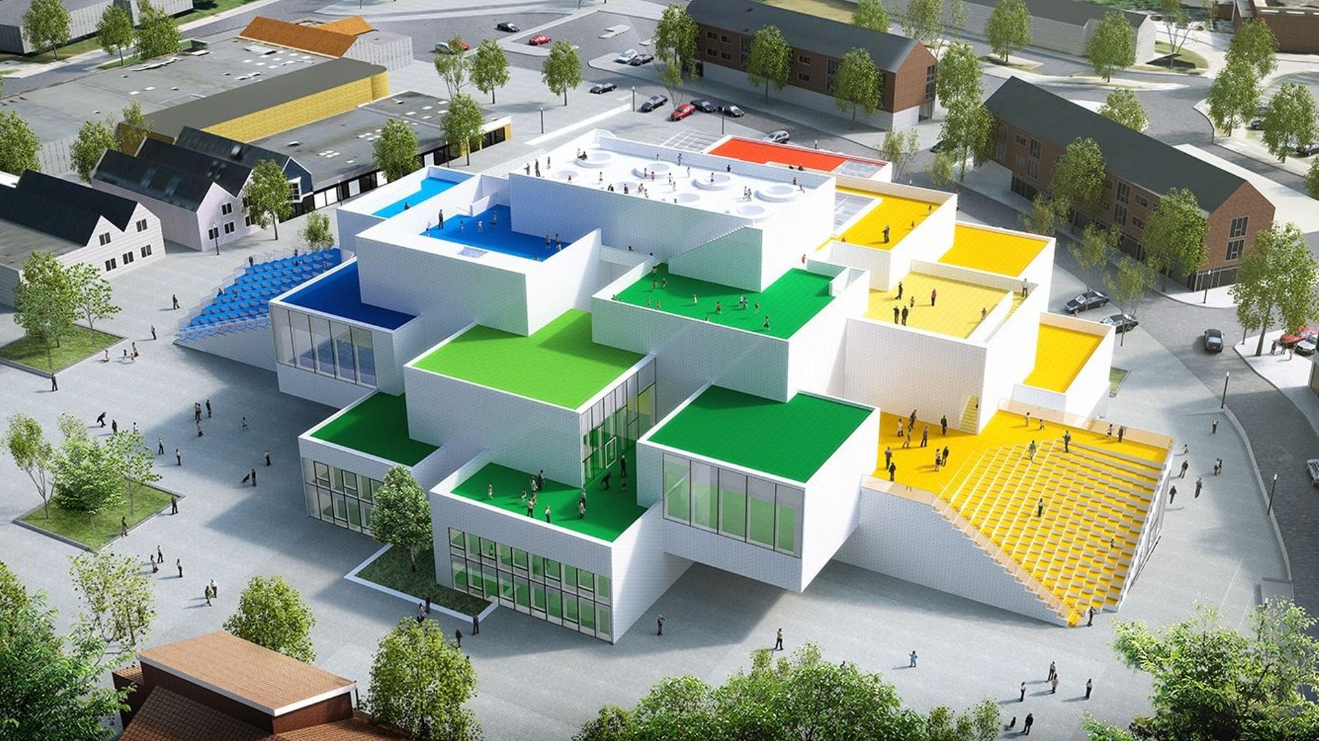 La Lego House, à Billund (Danemark), conçue par le cabinet Bjarke Ingels Group (BIG)