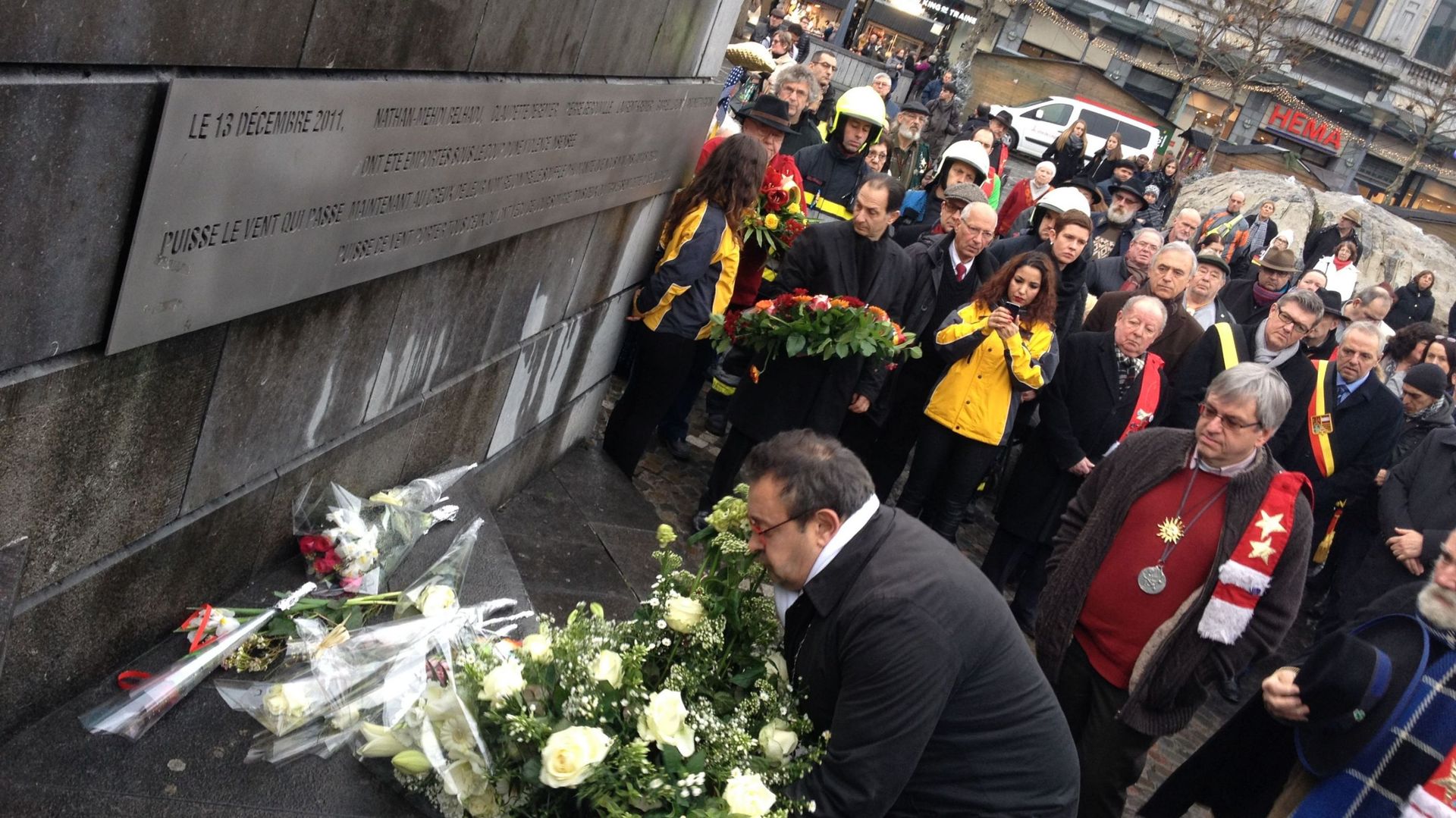 Un hommage a été rendu aux victimes de la tuerie à Liège du 13 décembre 2011