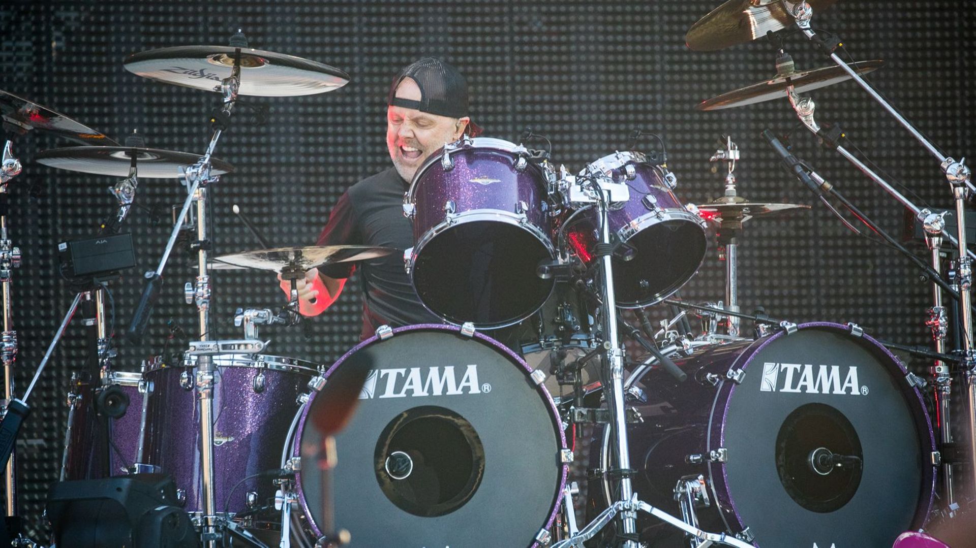 Lars Ulrich, batteur de Metallica, au stade Roi Baudouin le 16 juillet 2019
