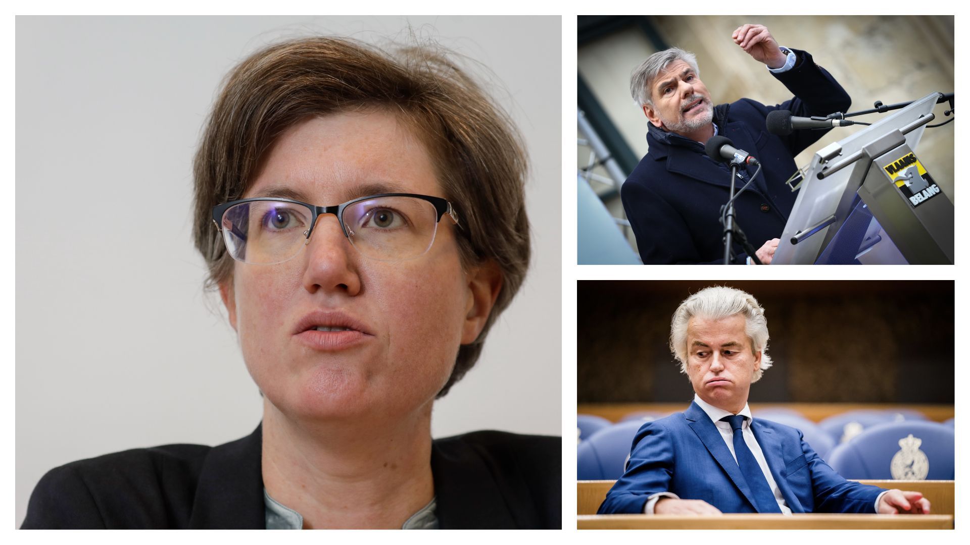 Catherine Moureaux, Filip Dewinter et Geert Wilders 
