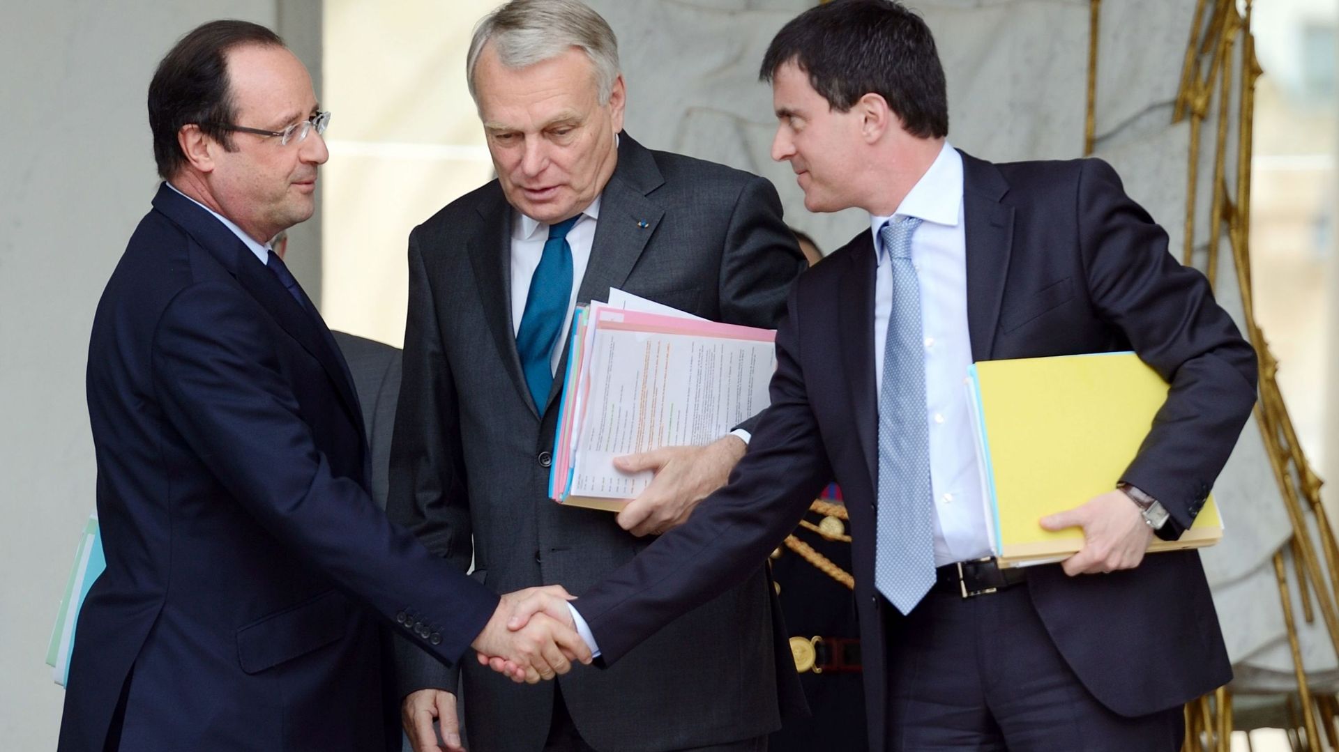 François Hollande, Jean-Marc Ayrault et Manuel Valls