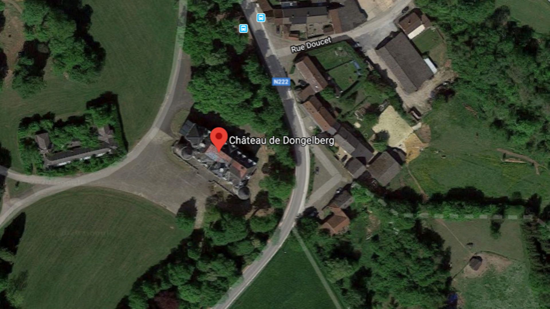 La localisation du château à Jodoigne.