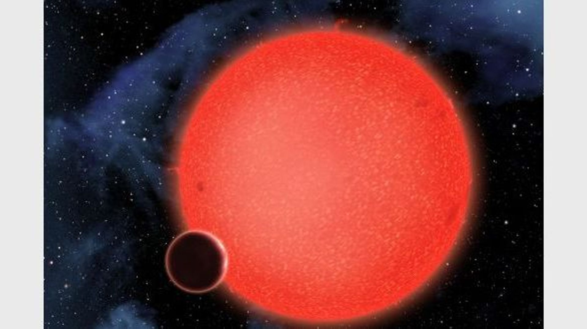 Représentation artistique de l'exoplanète GJ 1214b