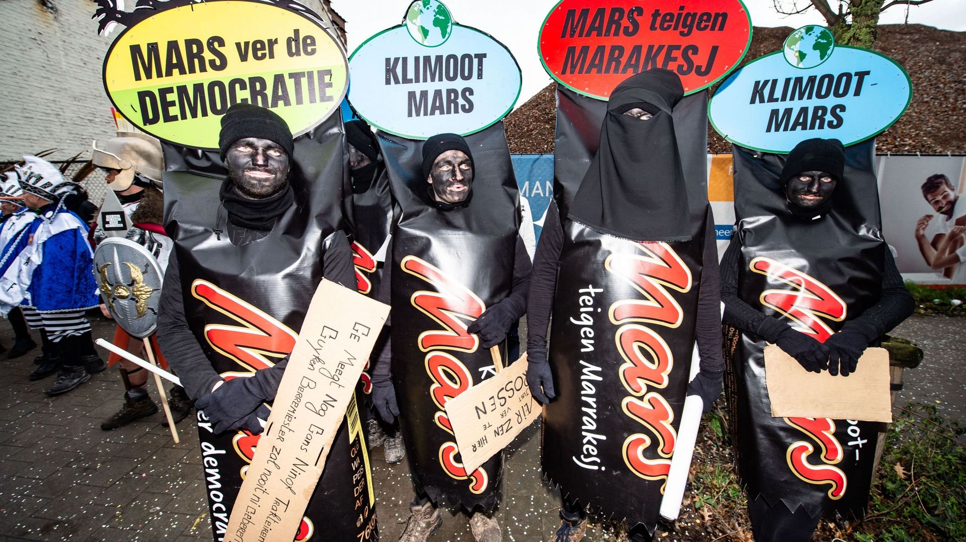 Joke Schauvliege, Anuna De Wever et la marche pour le climat brocardées au carnaval d'Alost