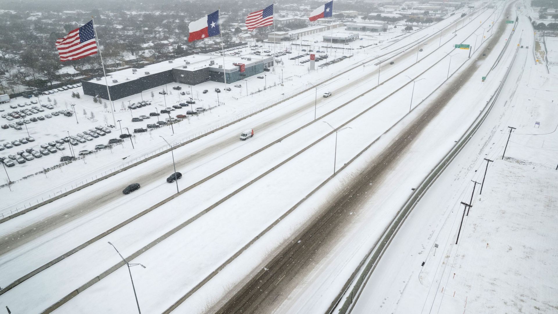 La neige à Irving, Texas