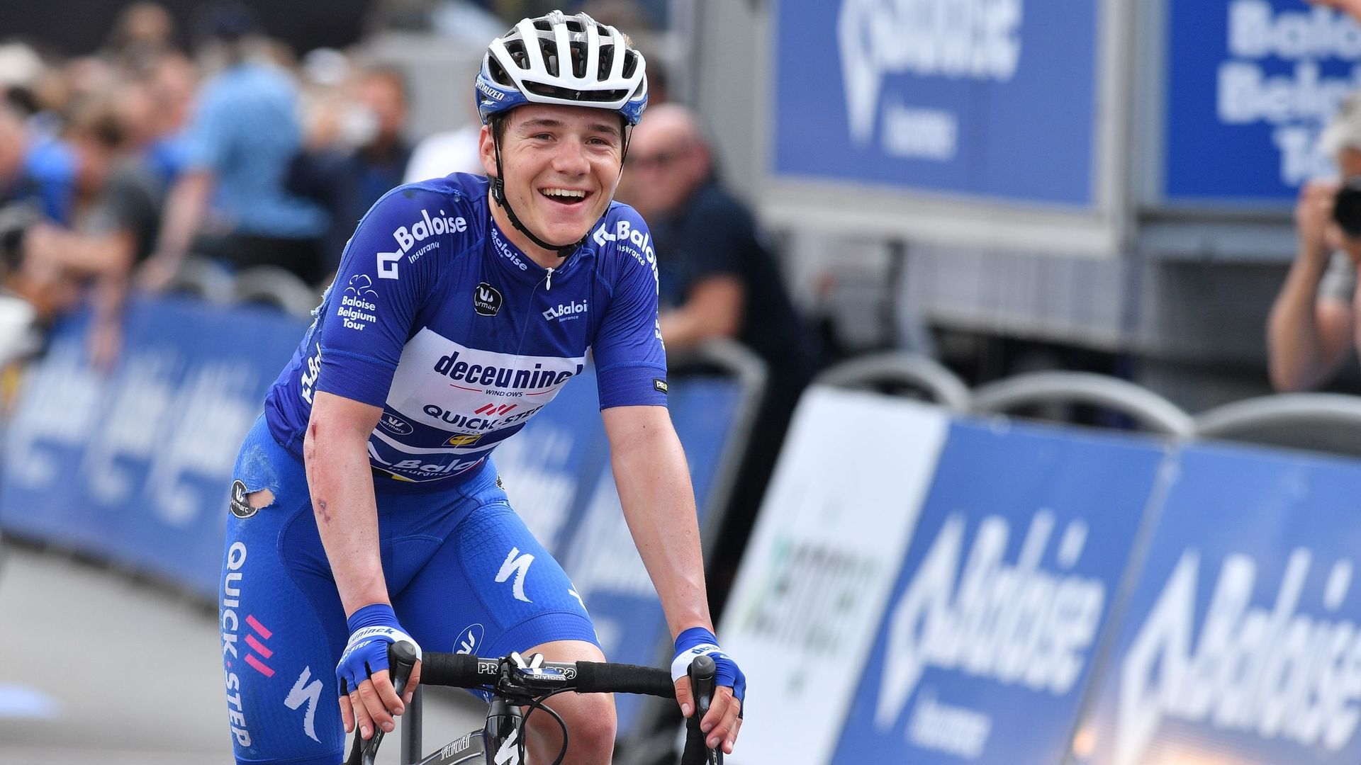 Remco Evenepoel à l'arrivée du Tour de Belgique 2019