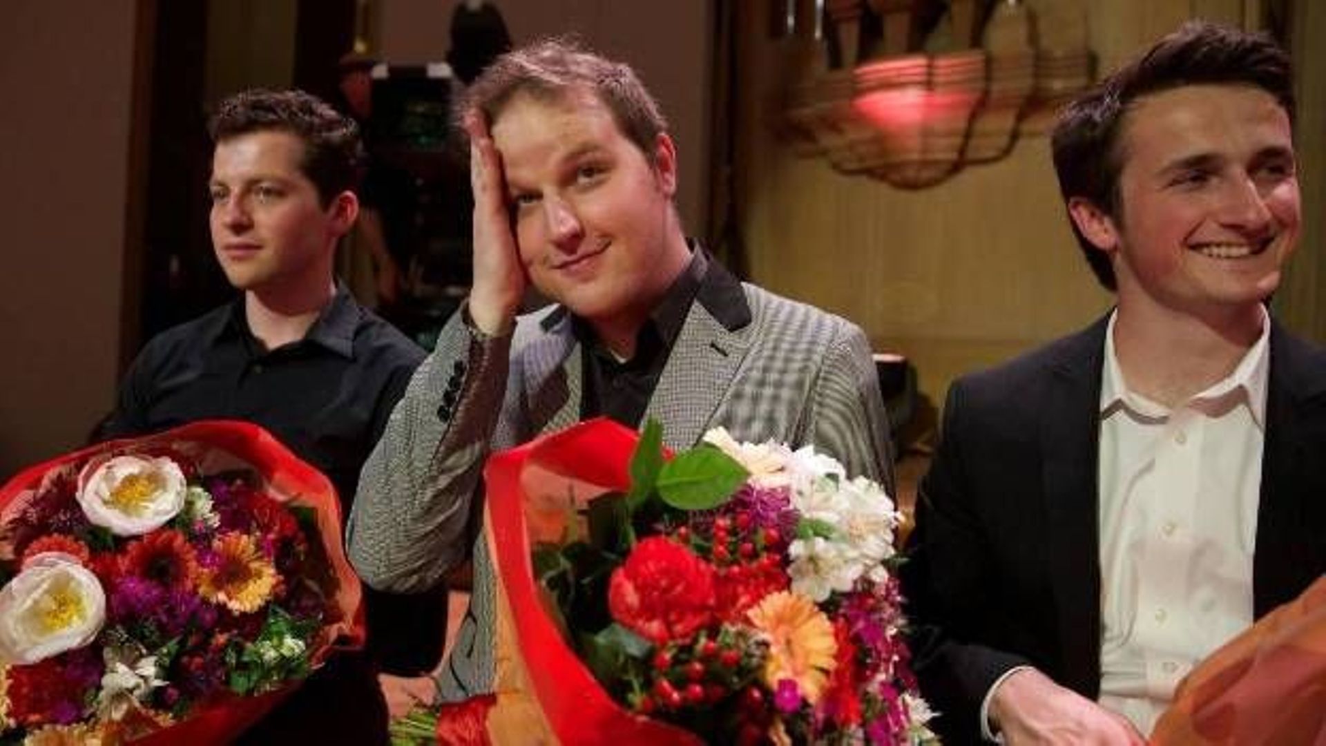 Concours Reine Elisabeth les trois premiers lauréats au sommet de leur