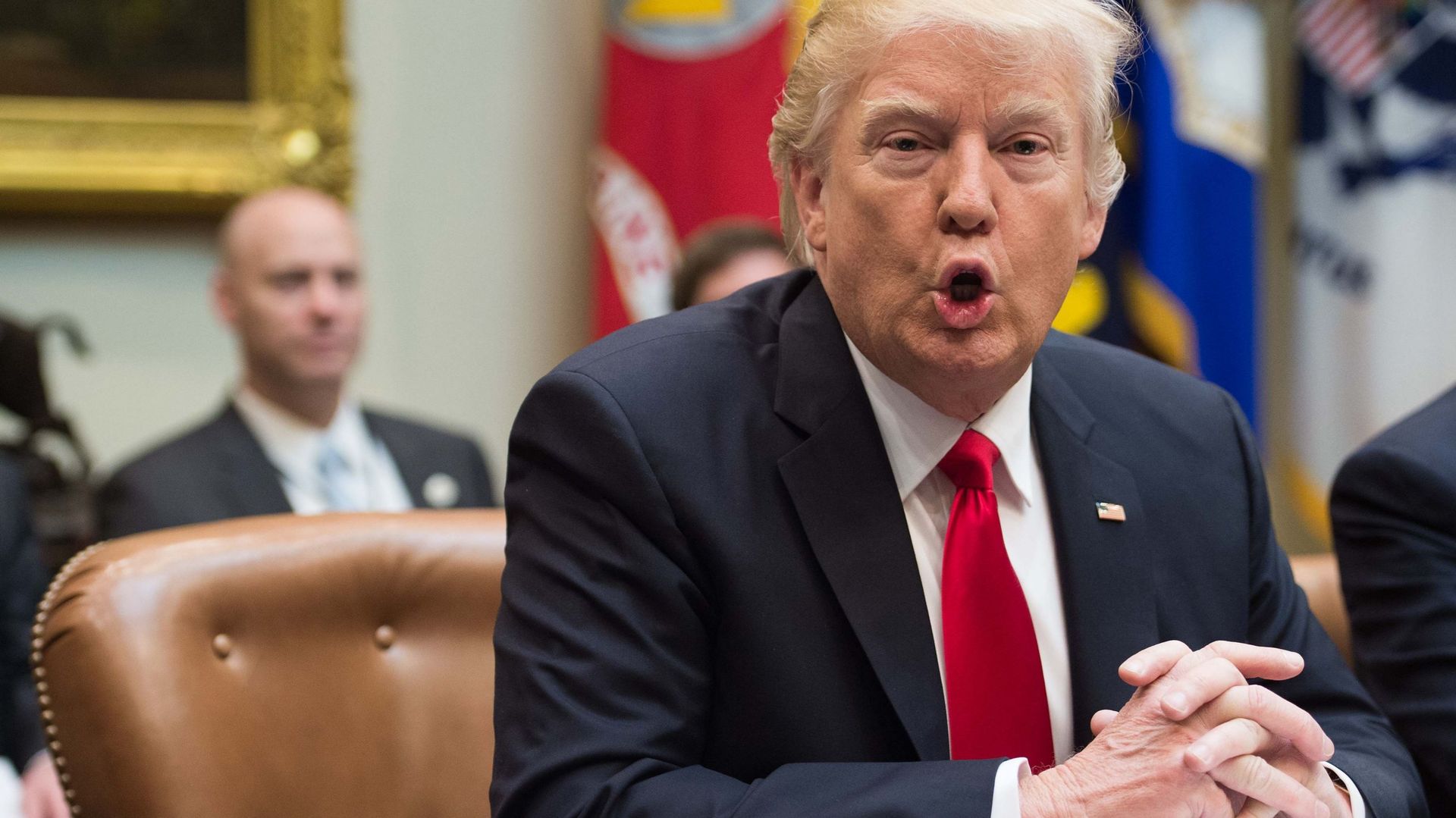Donald Trump lors de son meeting à Melbourne, en Floride, le 18 février 2017