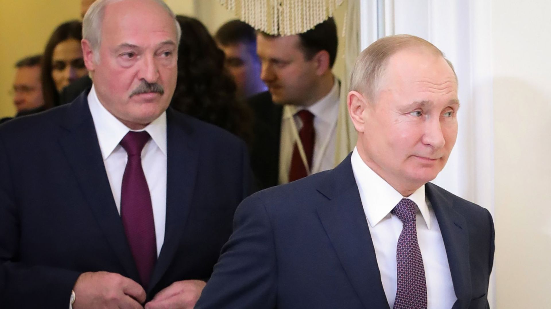 Alexandre Loukachenko et Vladimir Poutine à Saint-Pétersbourg le 20 décembre 2019