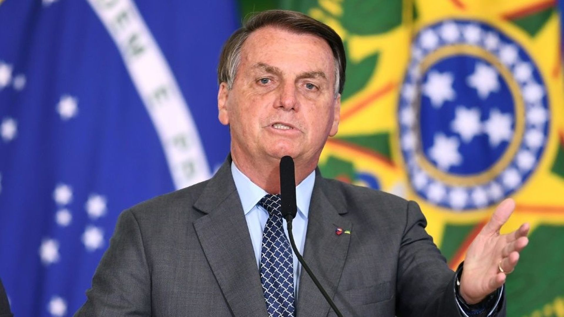 Le président brésilien Jair Bolsonaro à Brasilia, le 18 mai 2021