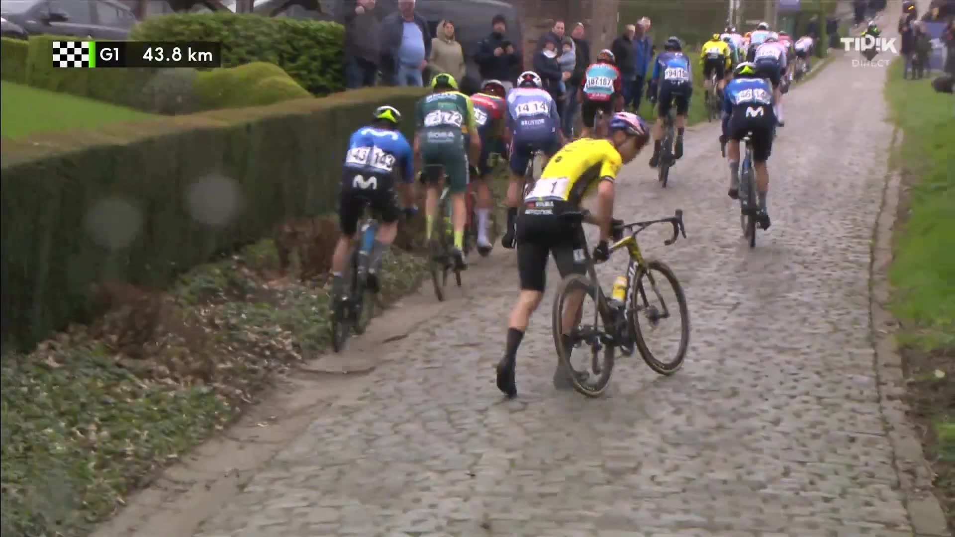 Grand Prix de l'E3 van Aert chute dans le Paterberg après l’attaque