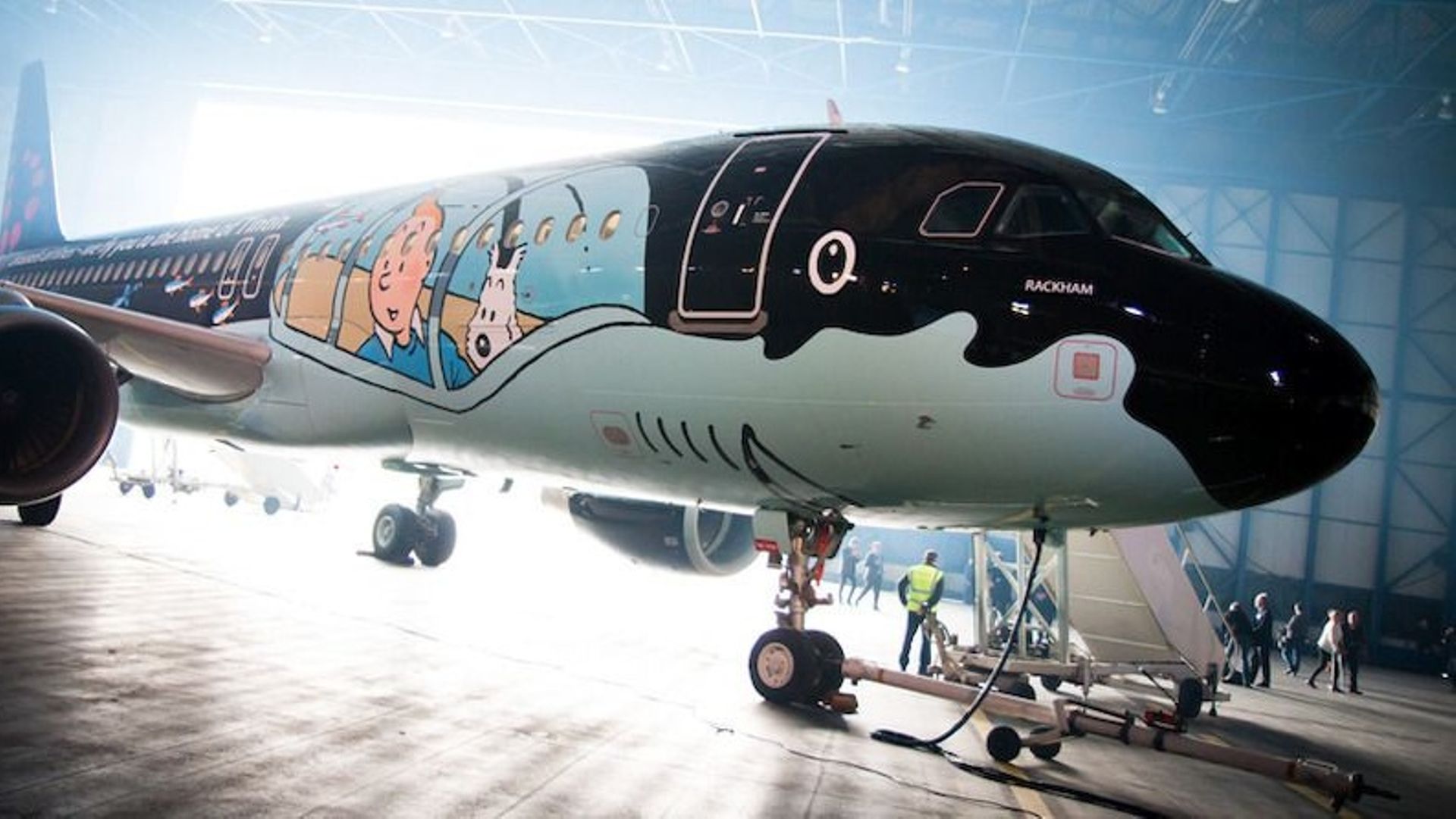 Un avion Brussels Airlines aux couleurs de Tintin