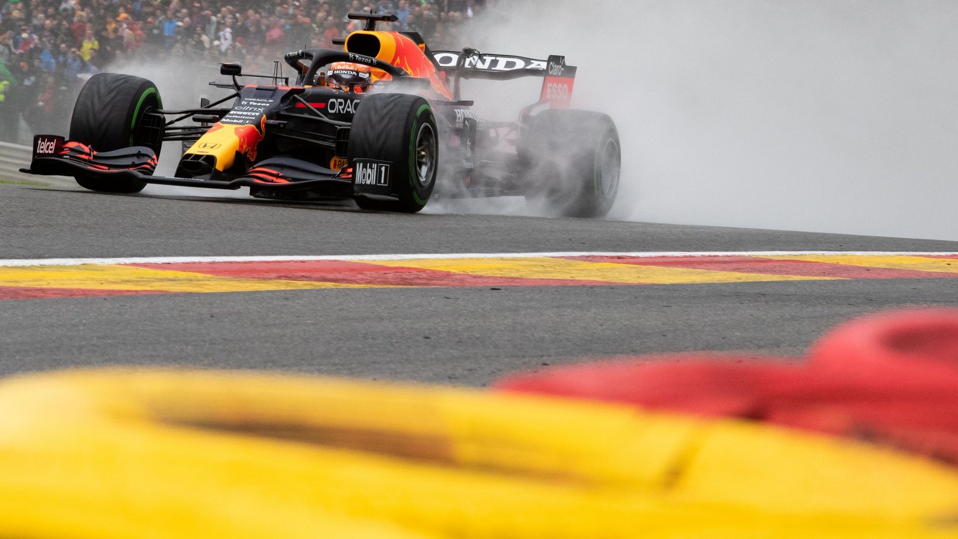 F1 Belgique : Max Verstappen (Red Bull) sur le tracé de Spa-Francorchamps
