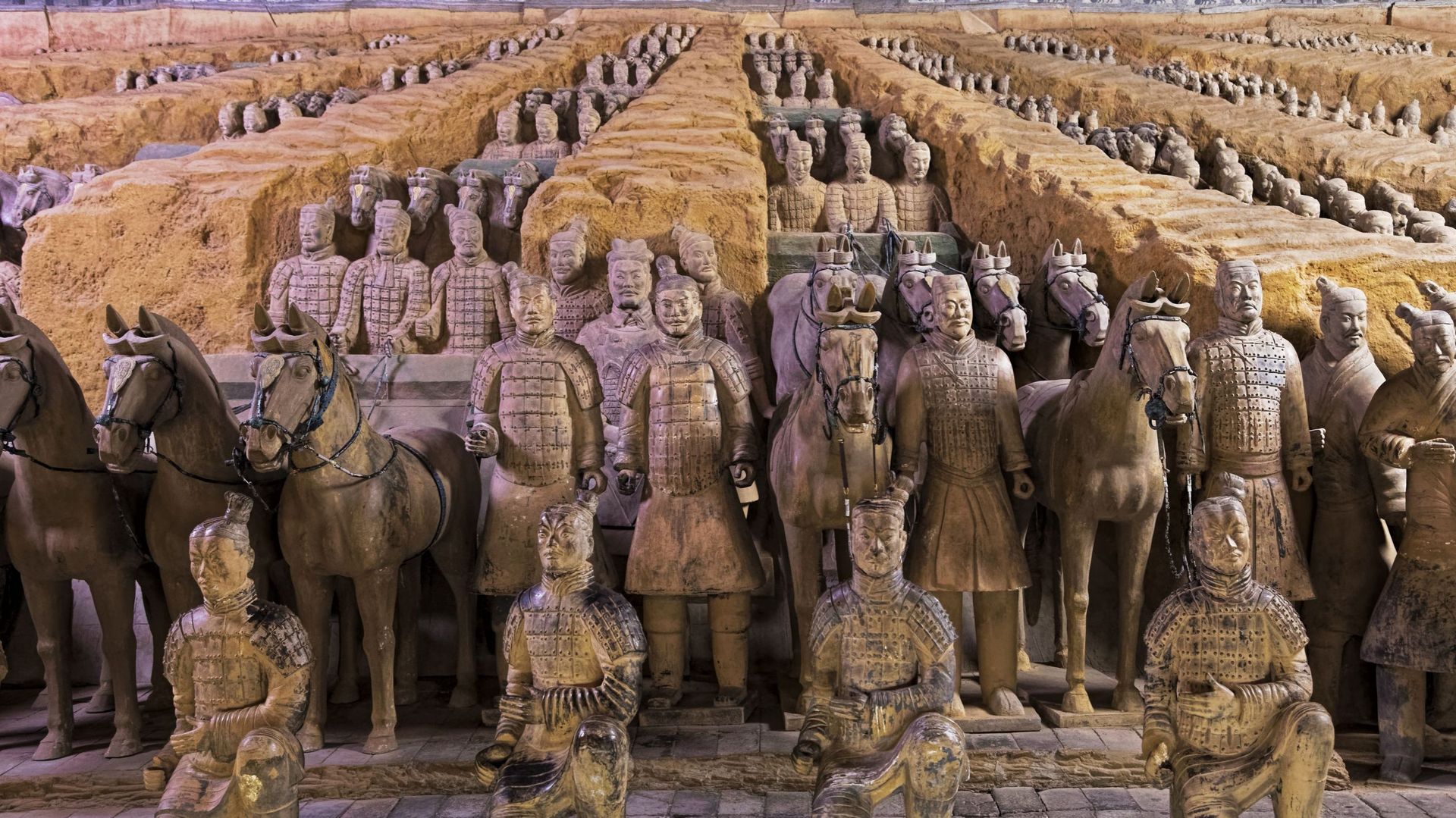 La grande armée de terre cuite de l’empereur Qin Shi Huang.