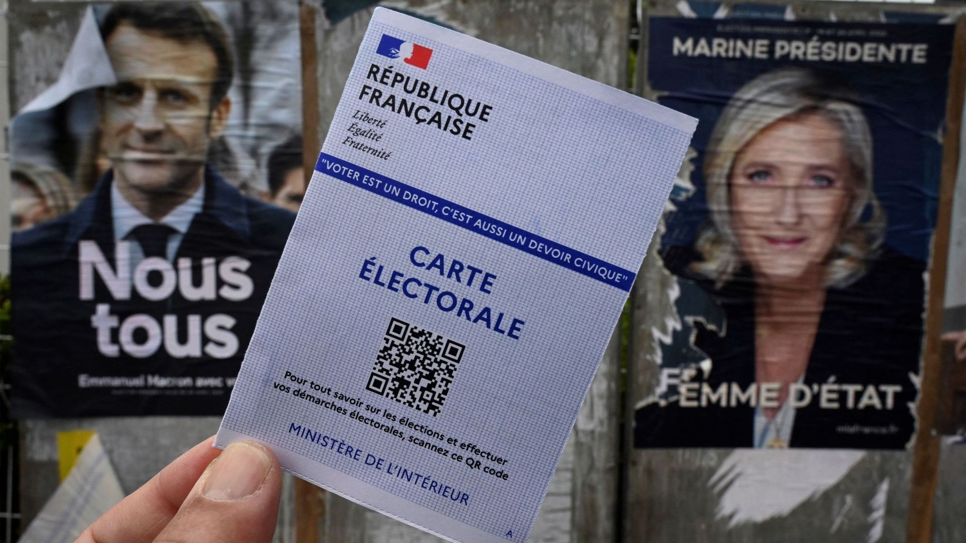 Panneaux électoraux dans les rues de Montpellier, le 21 avril