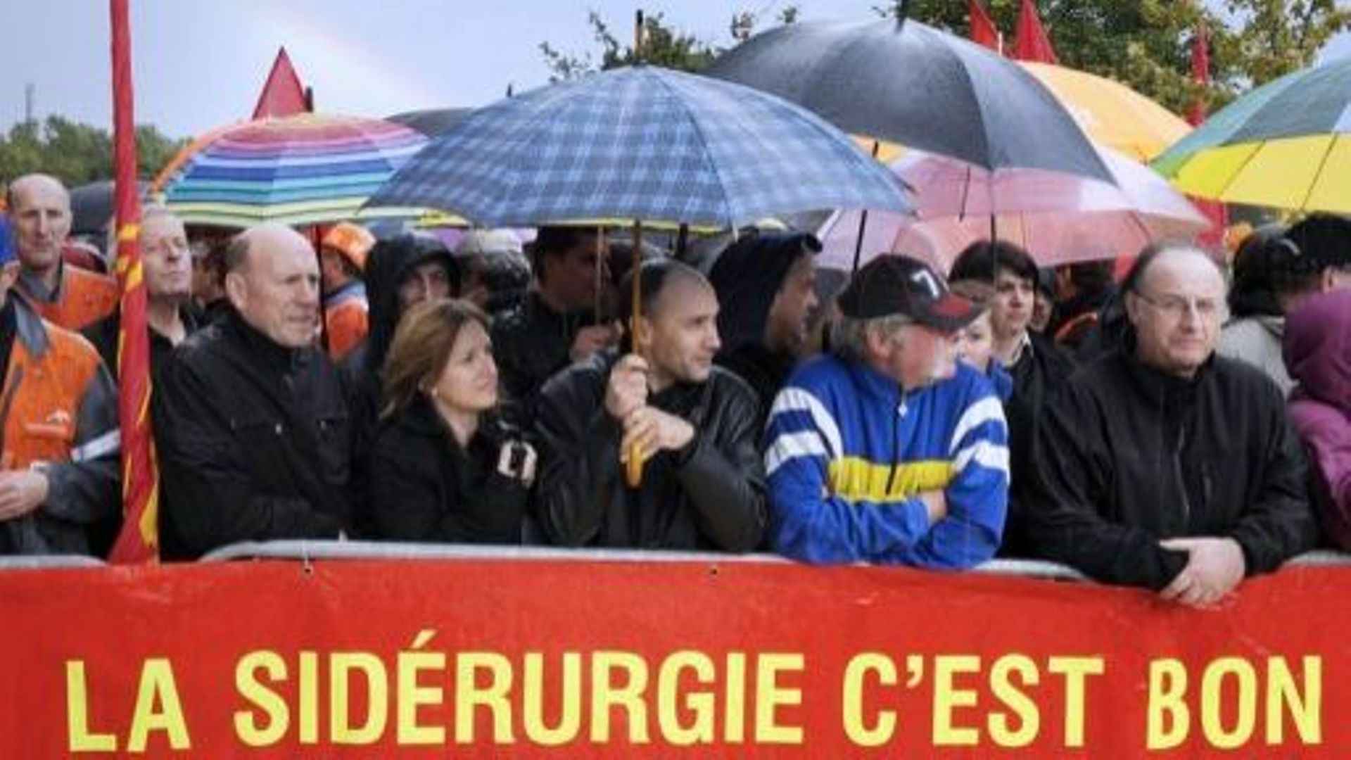 Salariés et syndicalistes le 27 septembre 2012 à Florange