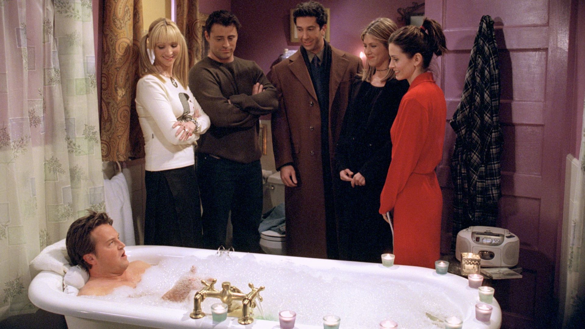 Le casting de la série 'Friends' durant l'épisode de leur retrouvailles (2020). 