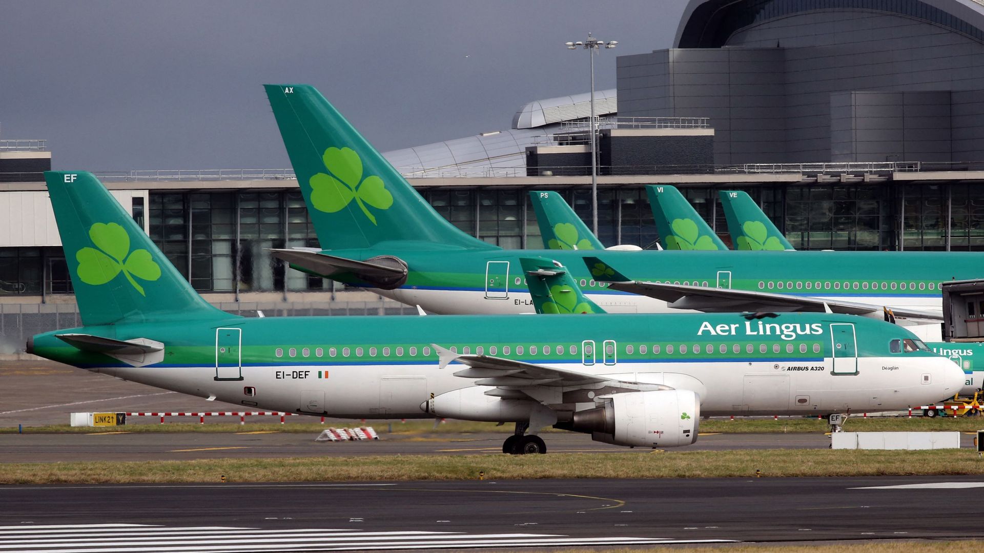 Des avions d’Aer Lingus à l’aéroport de Dublin