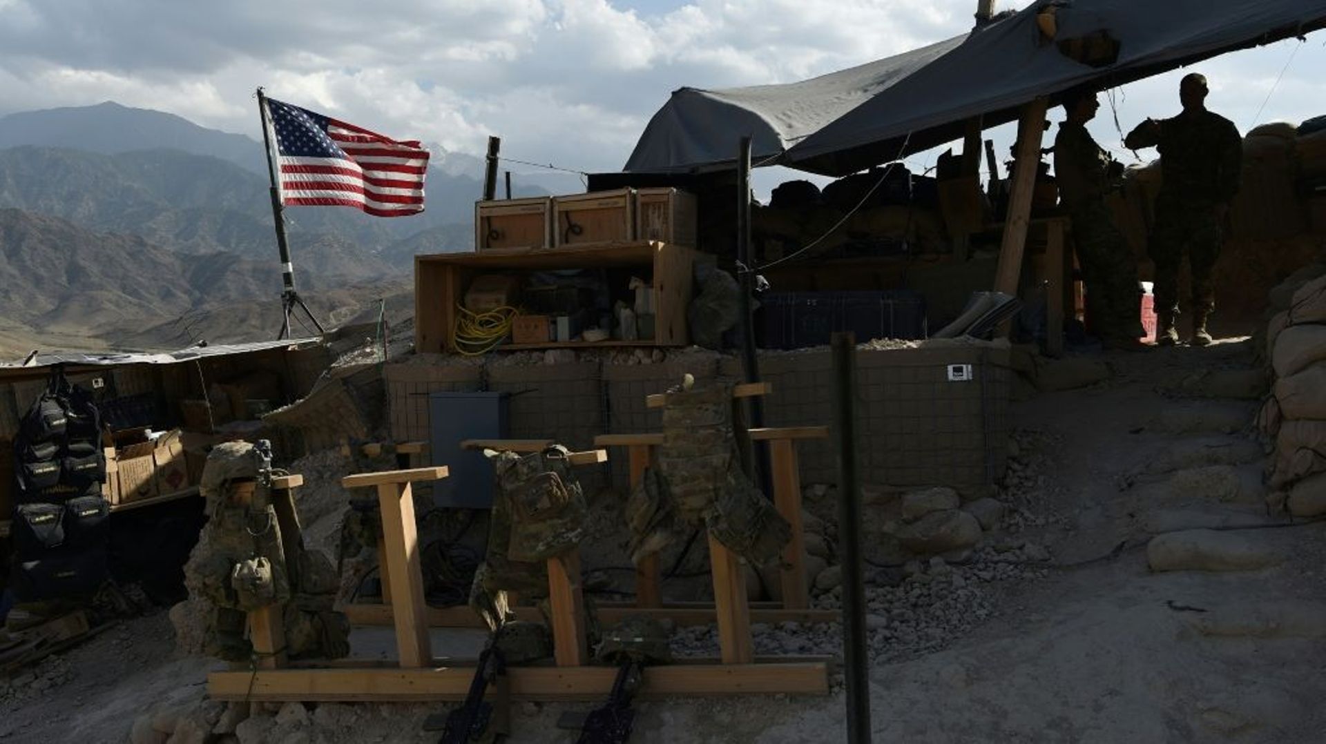 Des soldats américains de l'Otan positionnés à un poste de contrôle dans la province afghane de Nangarhar, le 7 juillet 2018