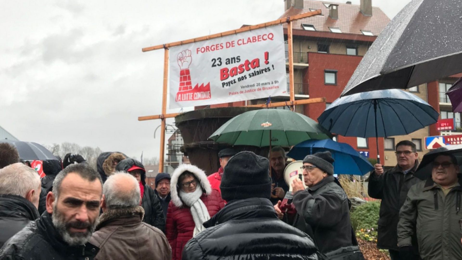 En février 2020, les travailleurs des Forges de Clabecq avaient manifesté à Tubize.