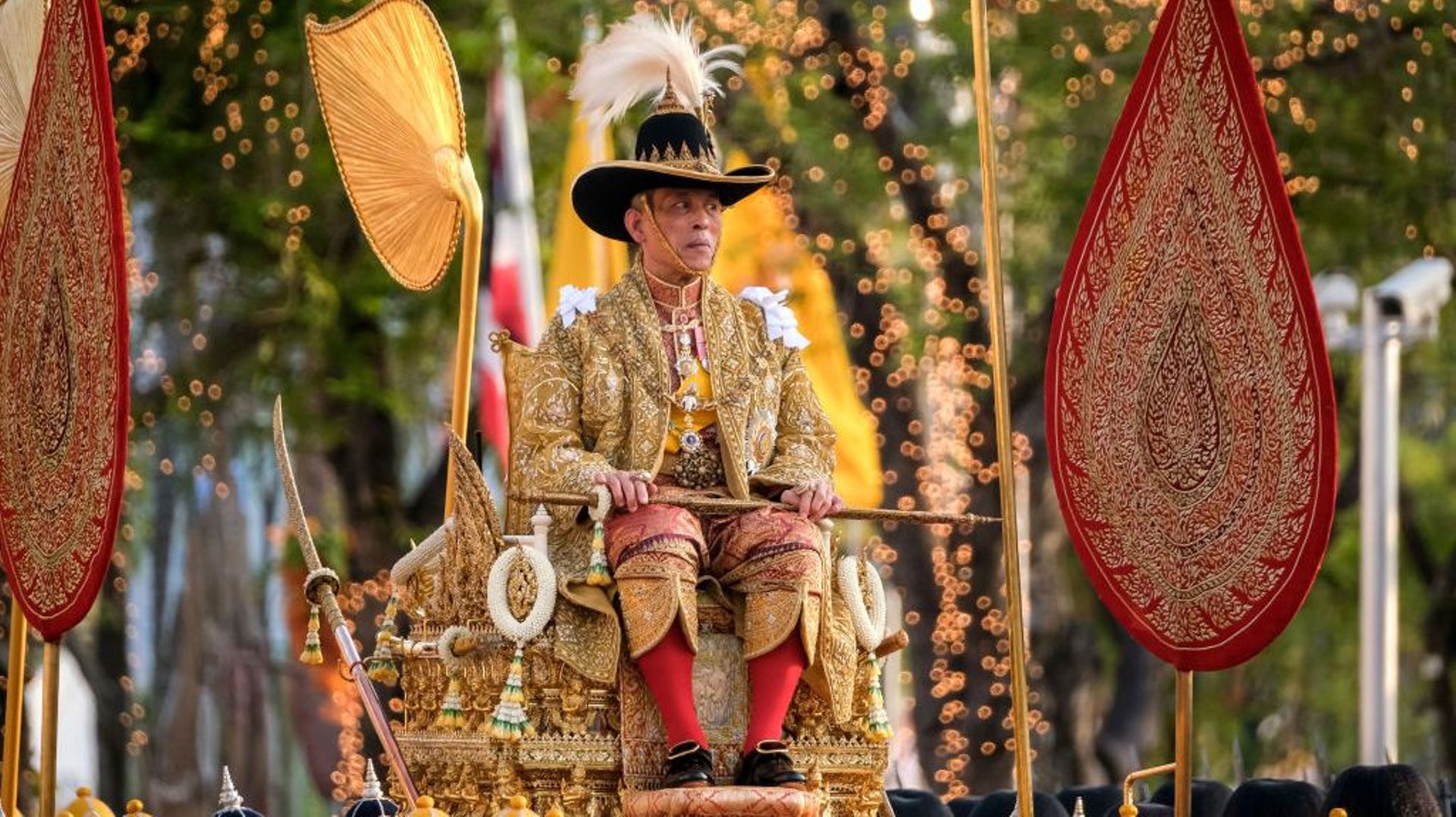 Le roi de Thaïlande, Maha Vajiralongkorn ou Rama X, lors de son couronnement.
