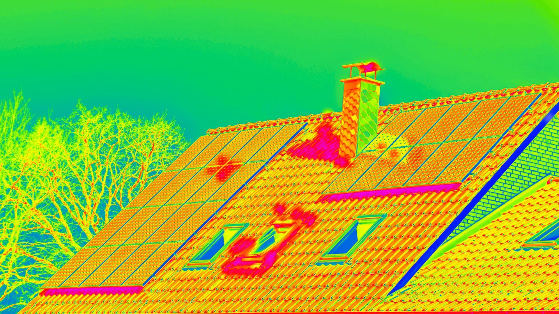 A quoi ressemble une thermographie d’un toit