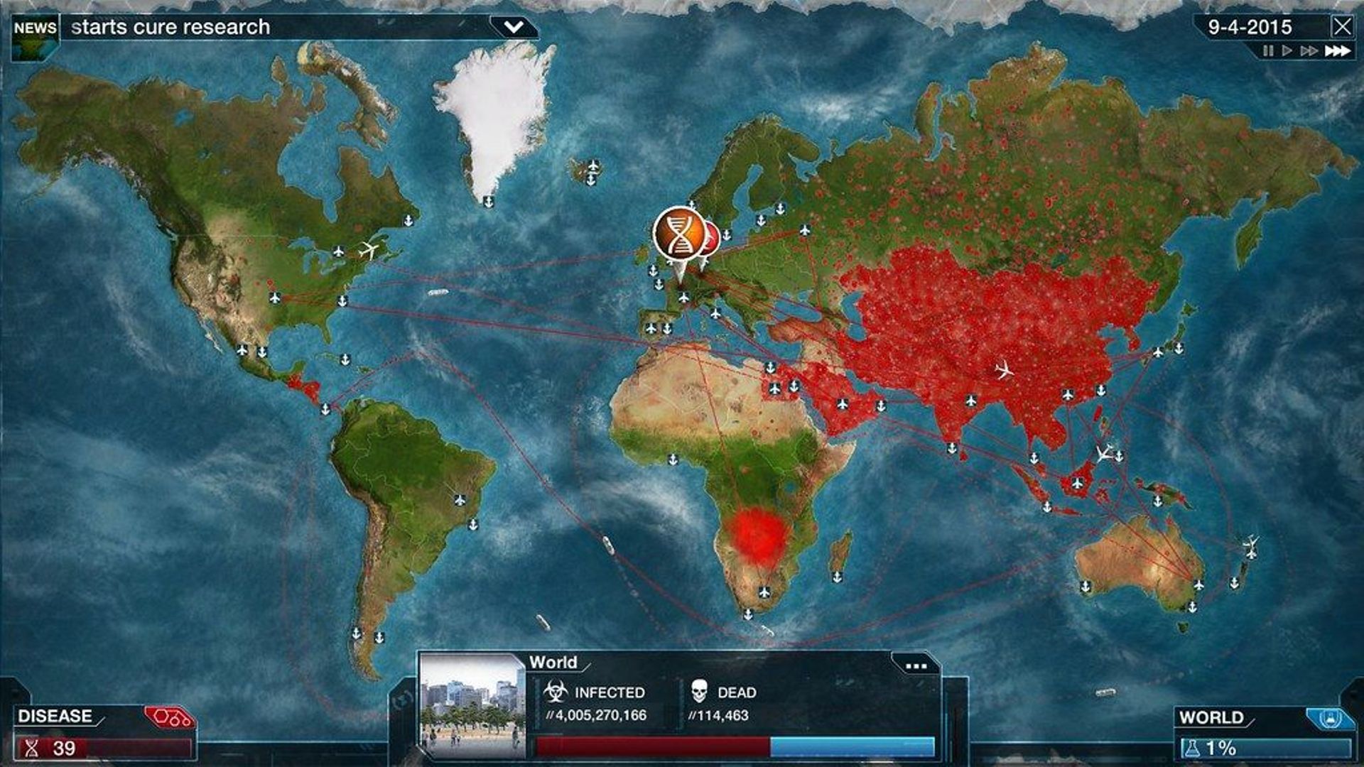 Le jeu "Plague Inc" revendique 130 millions de joueurs dans le monde.